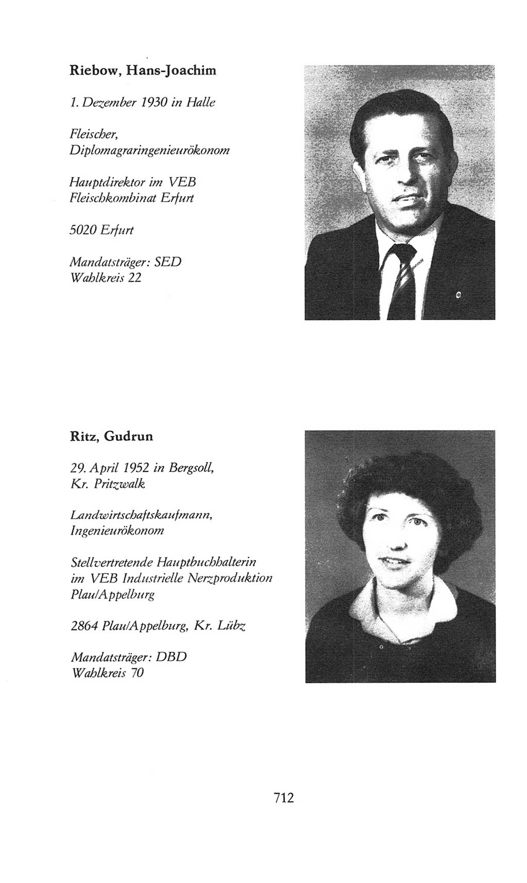 Volkskammer (VK) der Deutschen Demokratischen Republik (DDR), 8. Wahlperiode 1981-1986, Seite 712 (VK. DDR 8. WP. 1981-1986, S. 712)