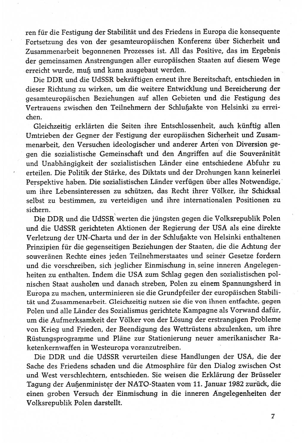 Dokumente der Sozialistischen Einheitspartei Deutschlands (SED) [Deutsche Demokratische Republik (DDR)] 1982-1983, Seite 7 (Dok. SED DDR 1982-1983, S. 7)