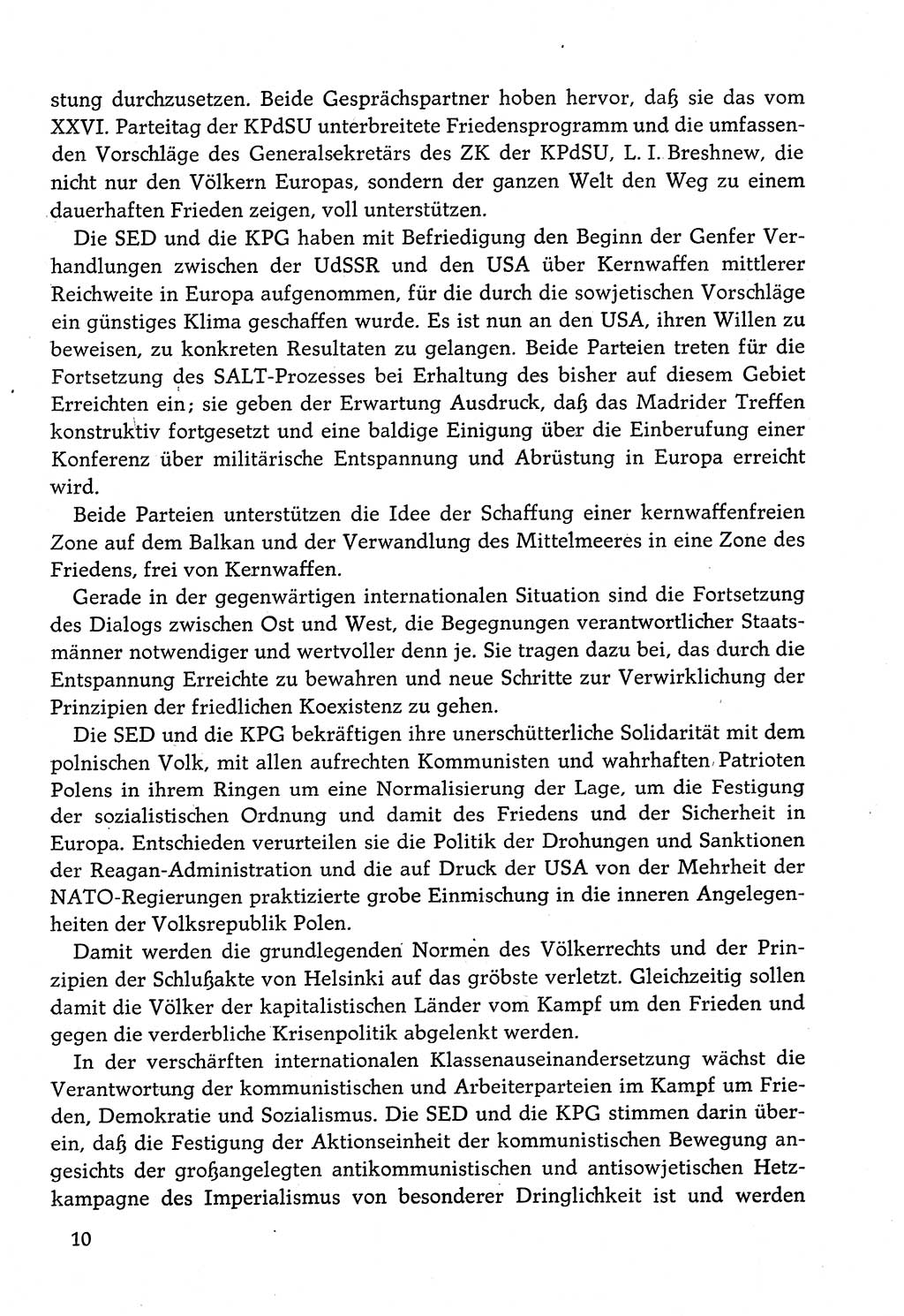 Dokumente der Sozialistischen Einheitspartei Deutschlands (SED) [Deutsche Demokratische Republik (DDR)] 1982-1983, Seite 10 (Dok. SED DDR 1982-1983, S. 10)