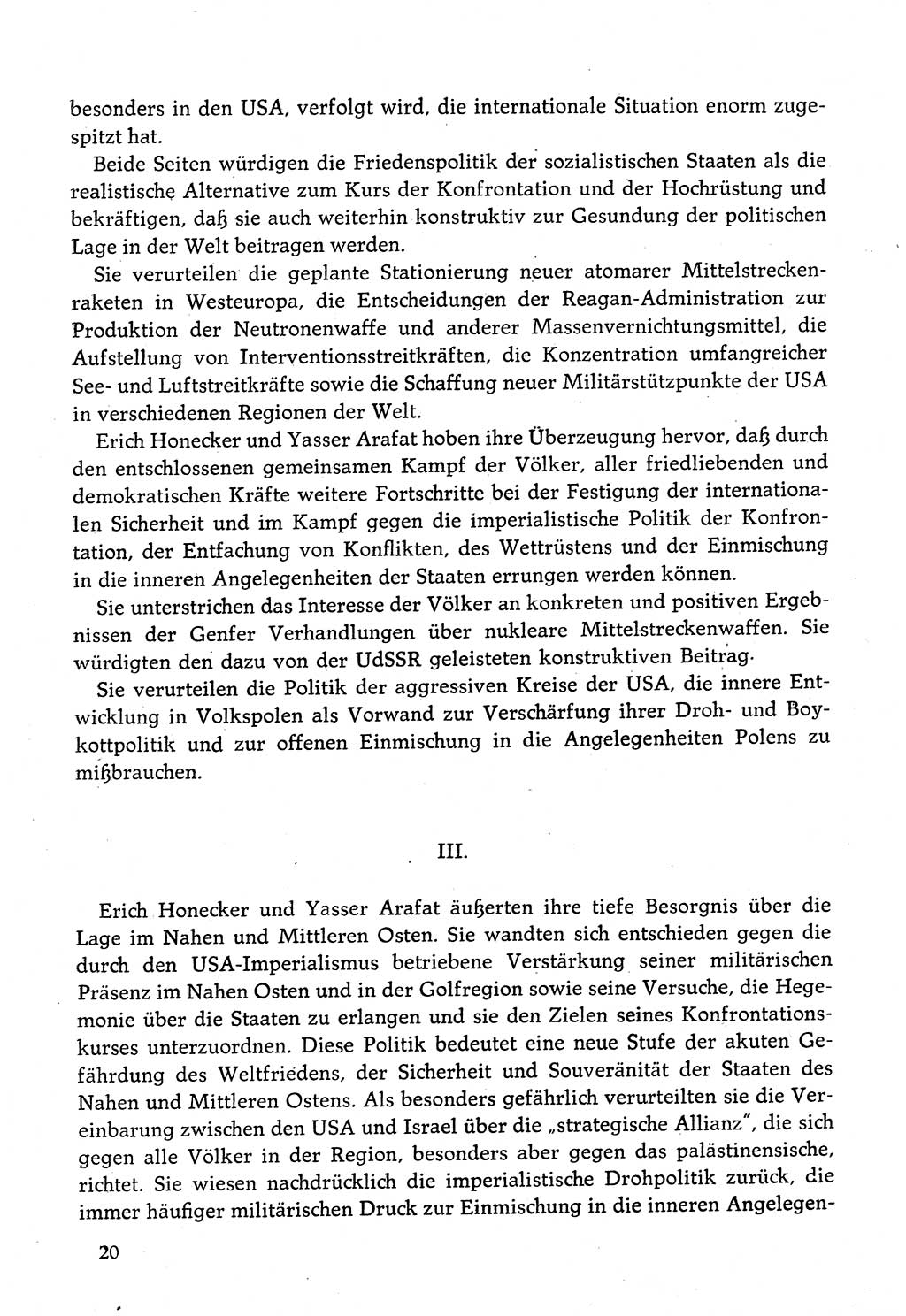 Dokumente der Sozialistischen Einheitspartei Deutschlands (SED) [Deutsche Demokratische Republik (DDR)] 1982-1983, Seite 20 (Dok. SED DDR 1982-1983, S. 20)