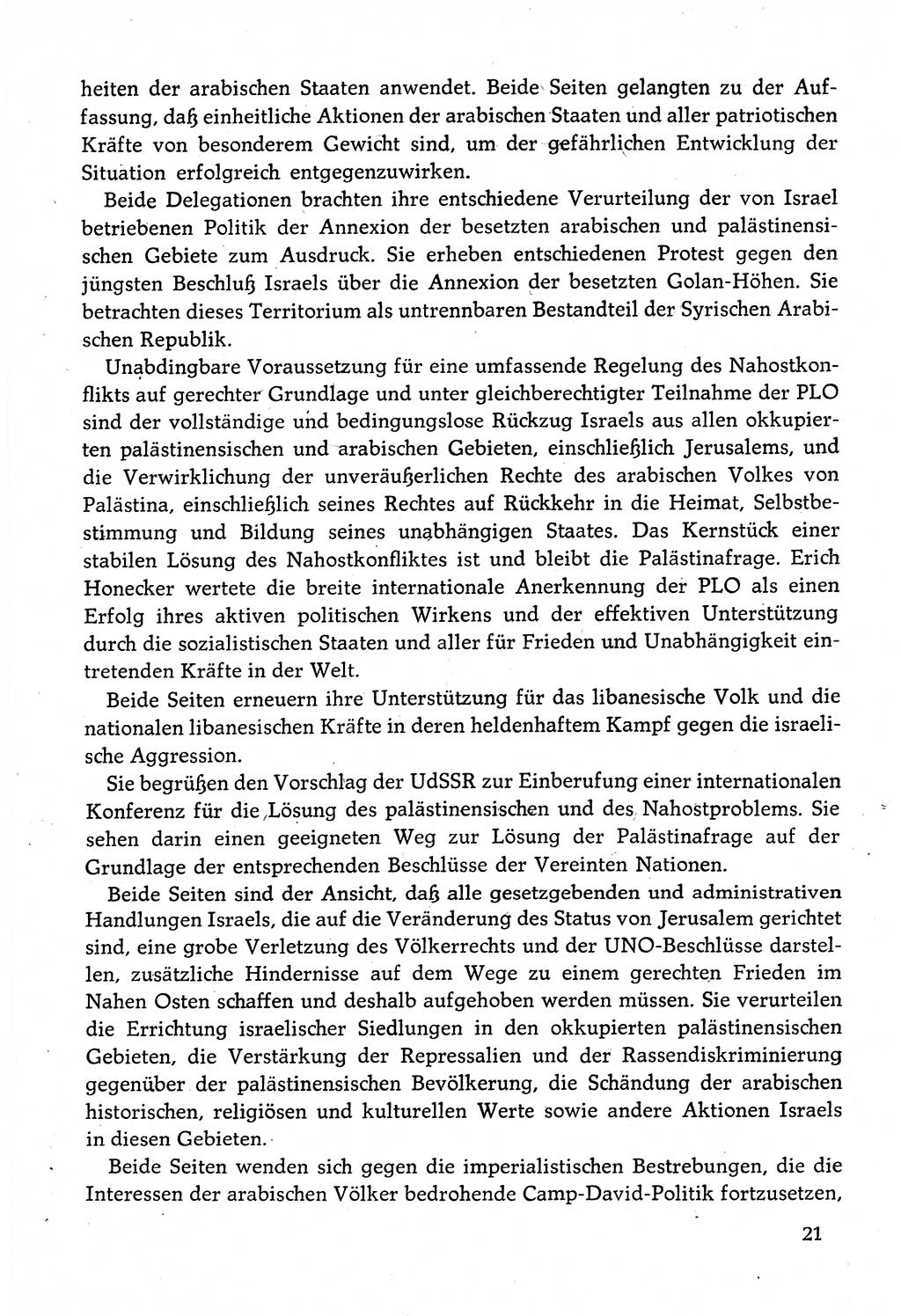 Dokumente der Sozialistischen Einheitspartei Deutschlands (SED) [Deutsche Demokratische Republik (DDR)] 1982-1983, Seite 21 (Dok. SED DDR 1982-1983, S. 21)