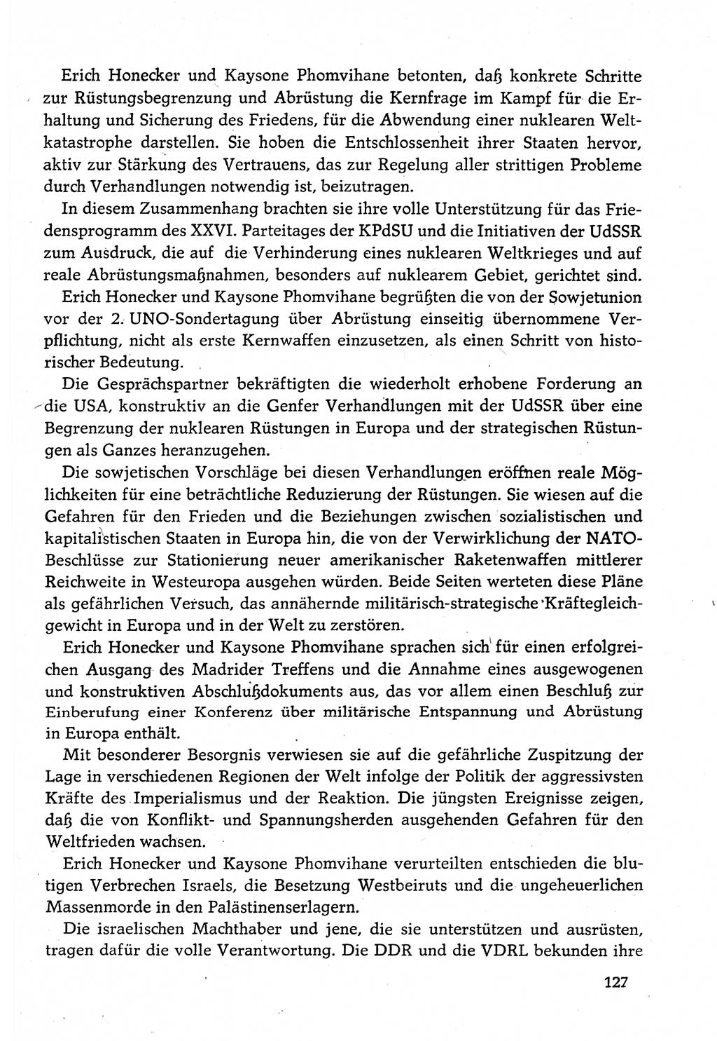 Dokumente der Sozialistischen Einheitspartei Deutschlands (SED) [Deutsche Demokratische Republik (DDR)] 1982-1983, Seite 127 (Dok. SED DDR 1982-1983, S. 127)