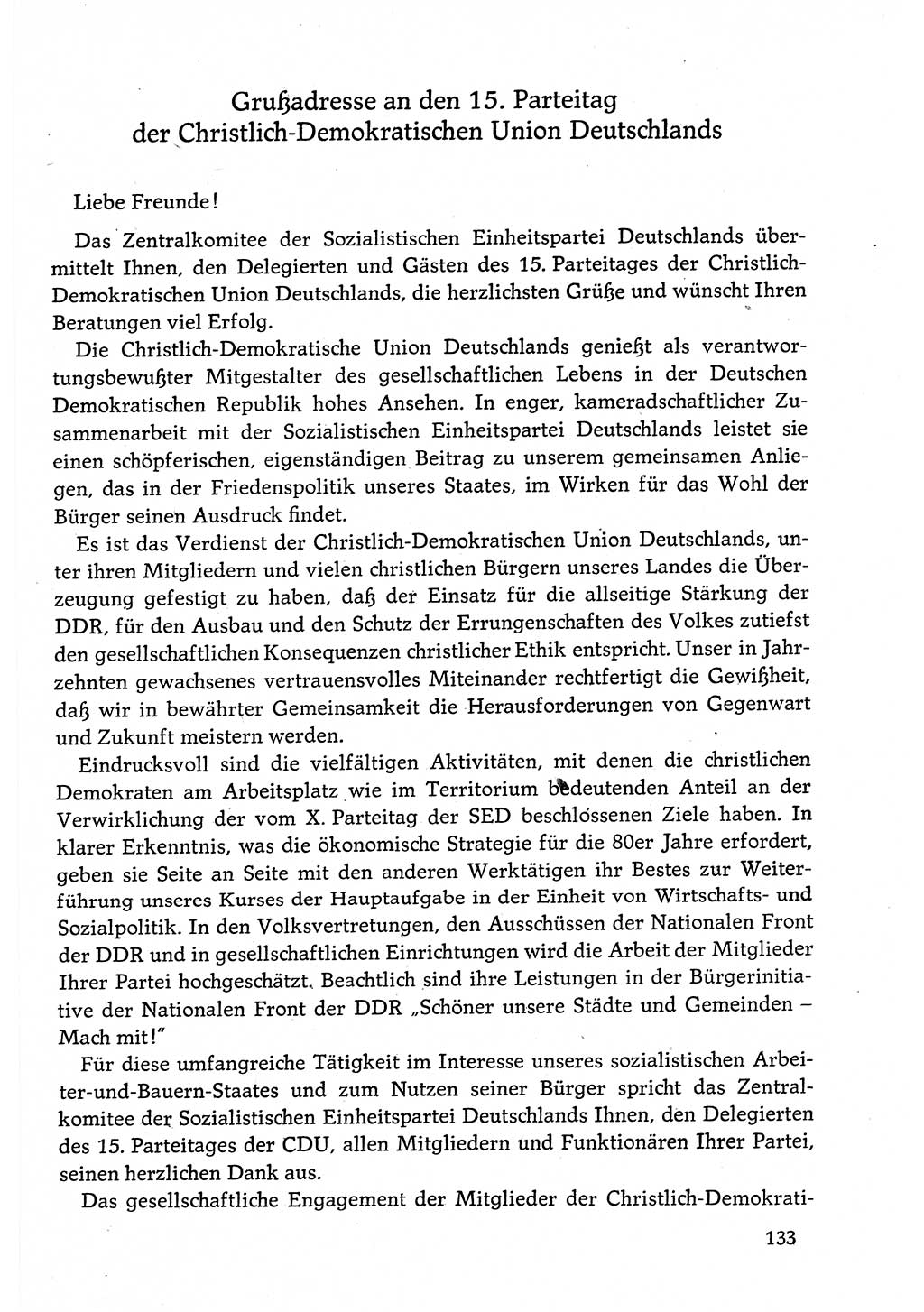 Dokumente der Sozialistischen Einheitspartei Deutschlands (SED) [Deutsche Demokratische Republik (DDR)] 1982-1983, Seite 133 (Dok. SED DDR 1982-1983, S. 133)
