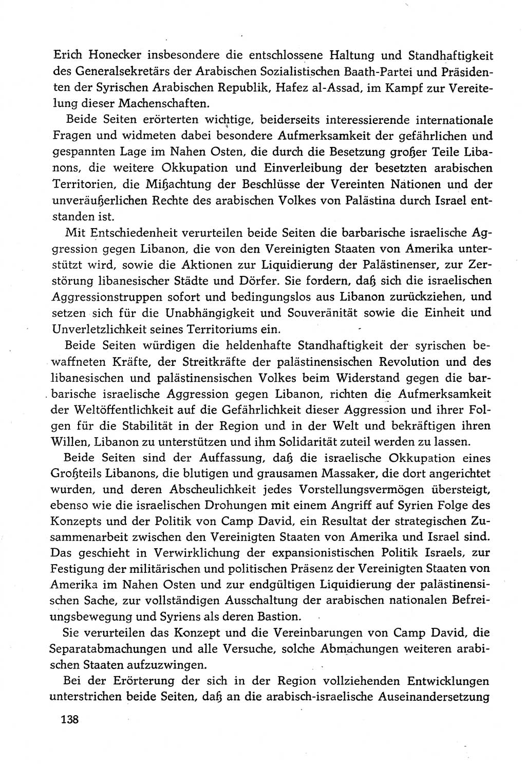 Dokumente der Sozialistischen Einheitspartei Deutschlands (SED) [Deutsche Demokratische Republik (DDR)] 1982-1983, Seite 138 (Dok. SED DDR 1982-1983, S. 138)