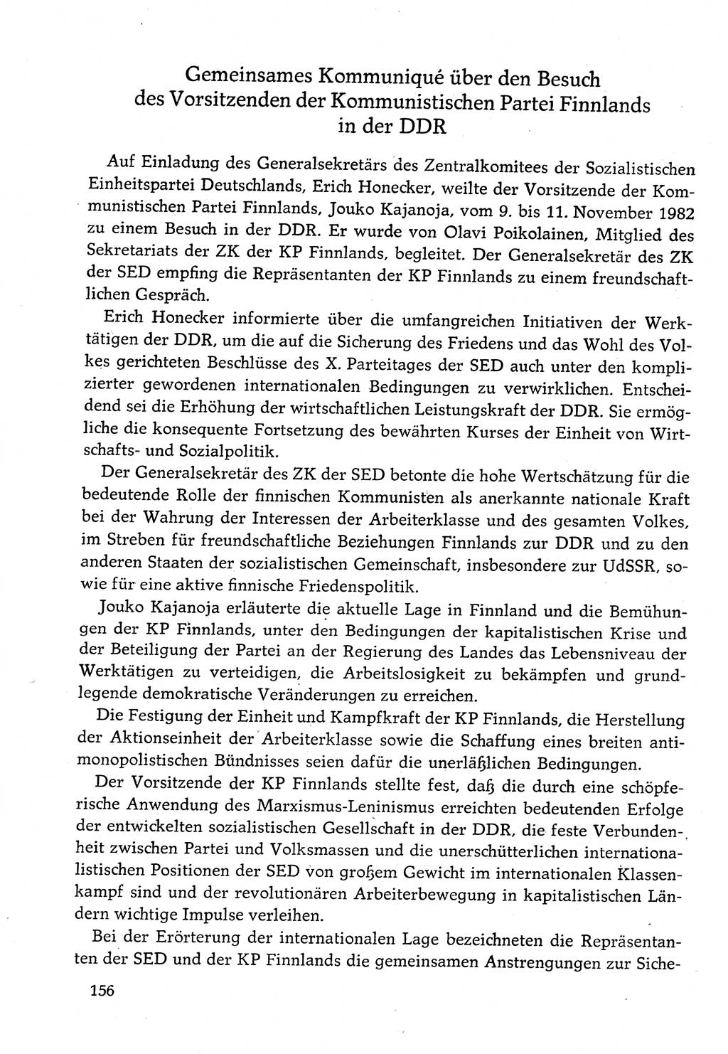 Dokumente der Sozialistischen Einheitspartei Deutschlands (SED) [Deutsche Demokratische Republik (DDR)] 1982-1983, Seite 156 (Dok. SED DDR 1982-1983, S. 156)