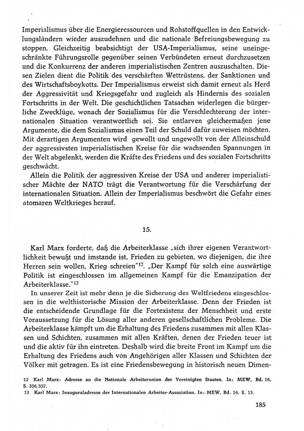 Dokumente der Sozialistischen Einheitspartei Deutschlands (SED) [Deutsche Demokratische Republik (DDR)] 1982-1983, Seite 185 (Dok. SED DDR 1982-1983, S. 185)