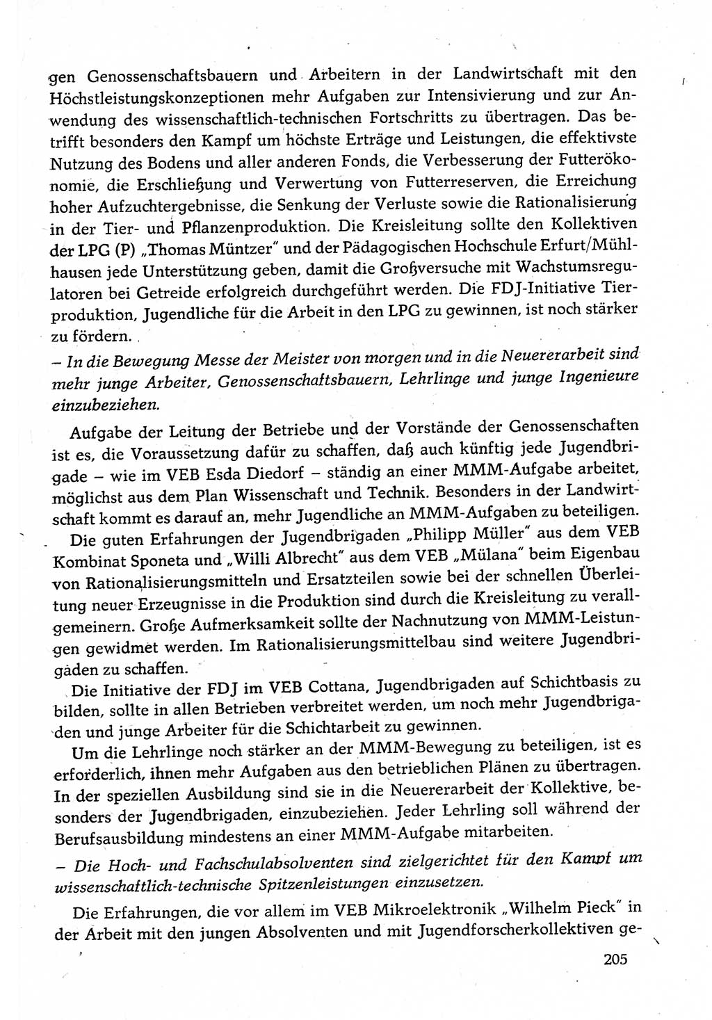Dokumente der Sozialistischen Einheitspartei Deutschlands (SED) [Deutsche Demokratische Republik (DDR)] 1982-1983, Seite 205 (Dok. SED DDR 1982-1983, S. 205)