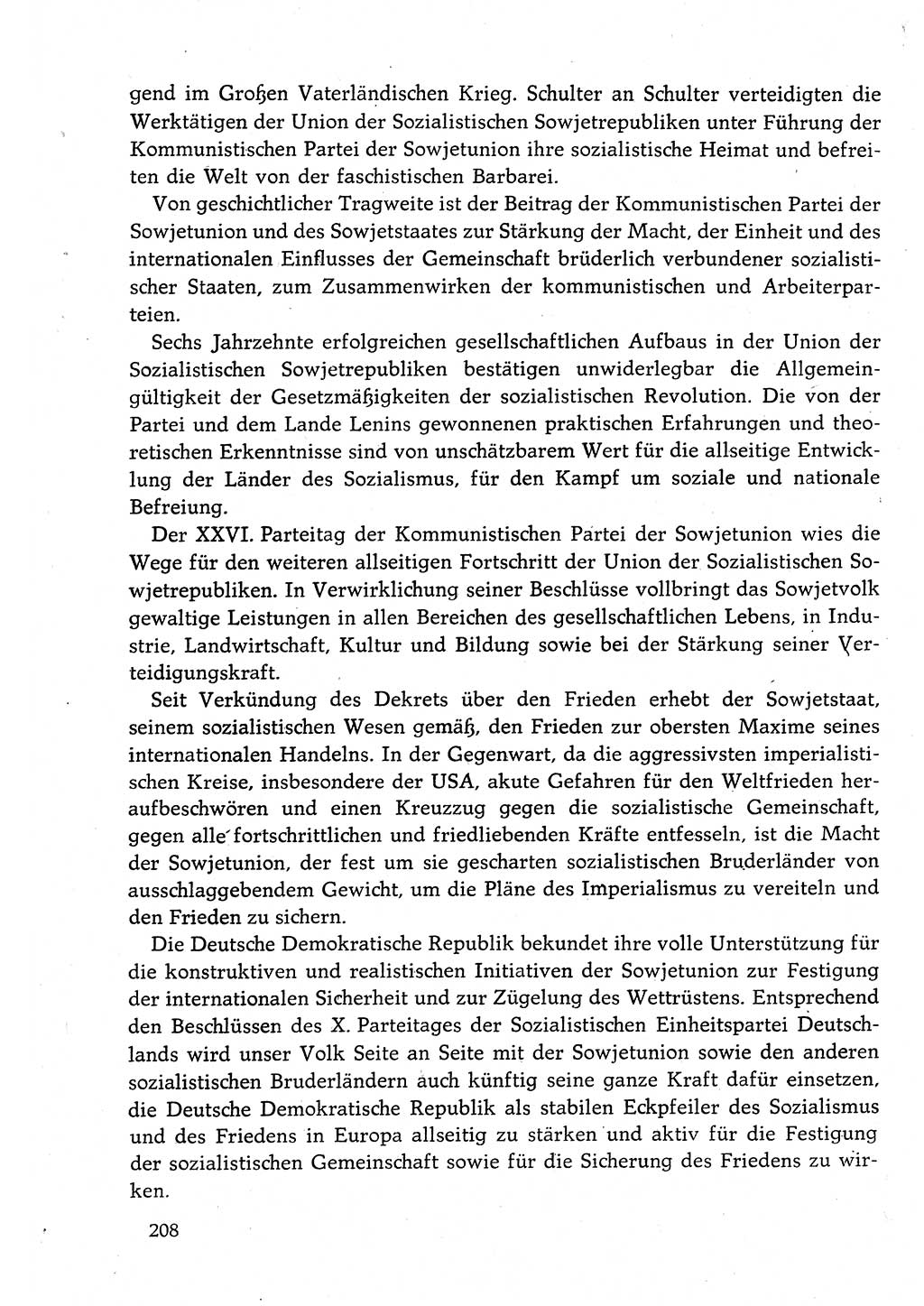 Dokumente der Sozialistischen Einheitspartei Deutschlands (SED) [Deutsche Demokratische Republik (DDR)] 1982-1983, Seite 208 (Dok. SED DDR 1982-1983, S. 208)