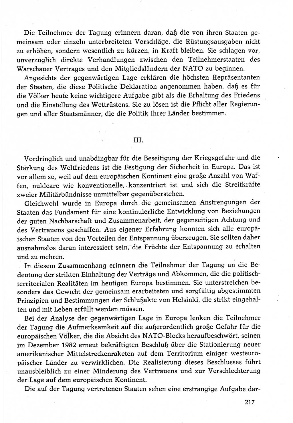 Dokumente der Sozialistischen Einheitspartei Deutschlands (SED) [Deutsche Demokratische Republik (DDR)] 1982-1983, Seite 217 (Dok. SED DDR 1982-1983, S. 217)