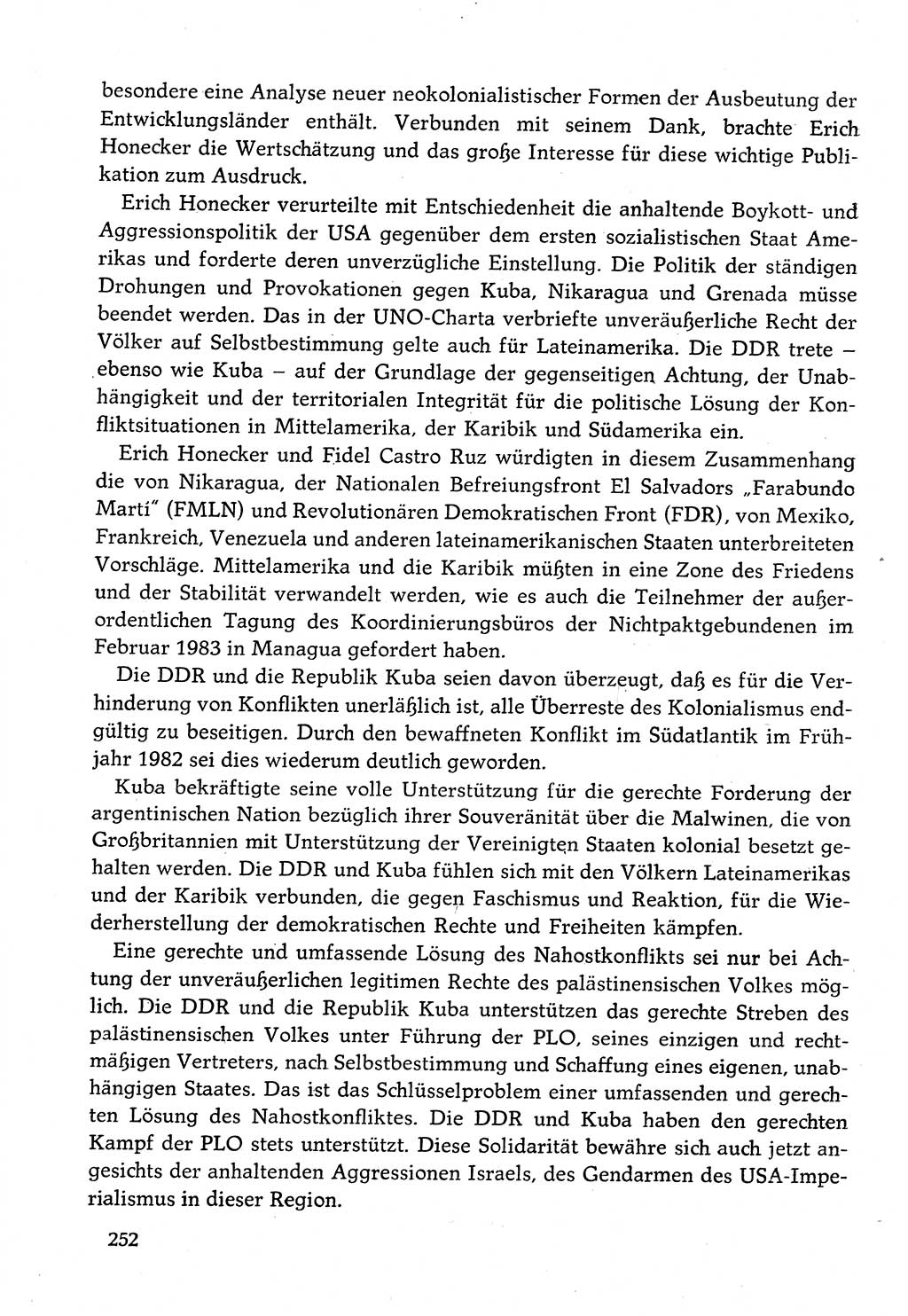Dokumente der Sozialistischen Einheitspartei Deutschlands (SED) [Deutsche Demokratische Republik (DDR)] 1982-1983, Seite 252 (Dok. SED DDR 1982-1983, S. 252)