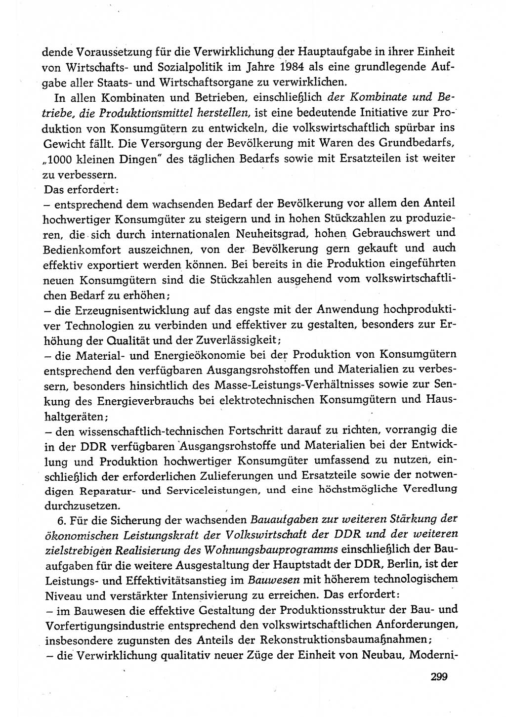 Dokumente der Sozialistischen Einheitspartei Deutschlands (SED) [Deutsche Demokratische Republik (DDR)] 1982-1983, Seite 299 (Dok. SED DDR 1982-1983, S. 299)