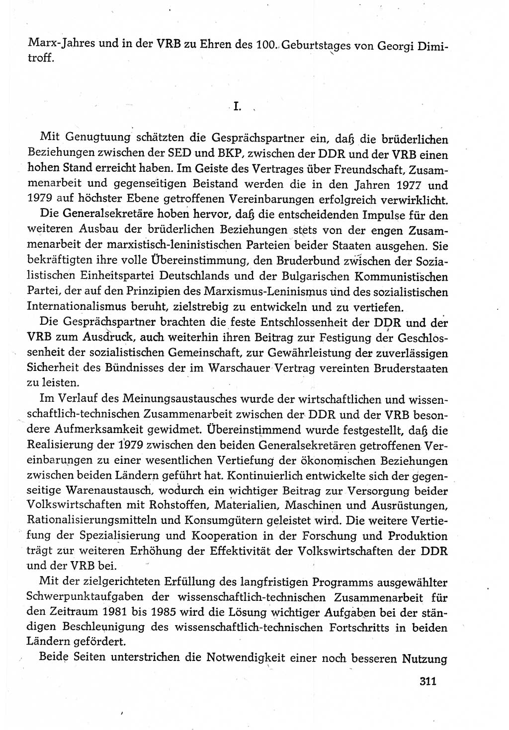 Dokumente der Sozialistischen Einheitspartei Deutschlands (SED) [Deutsche Demokratische Republik (DDR)] 1982-1983, Seite 311 (Dok. SED DDR 1982-1983, S. 311)