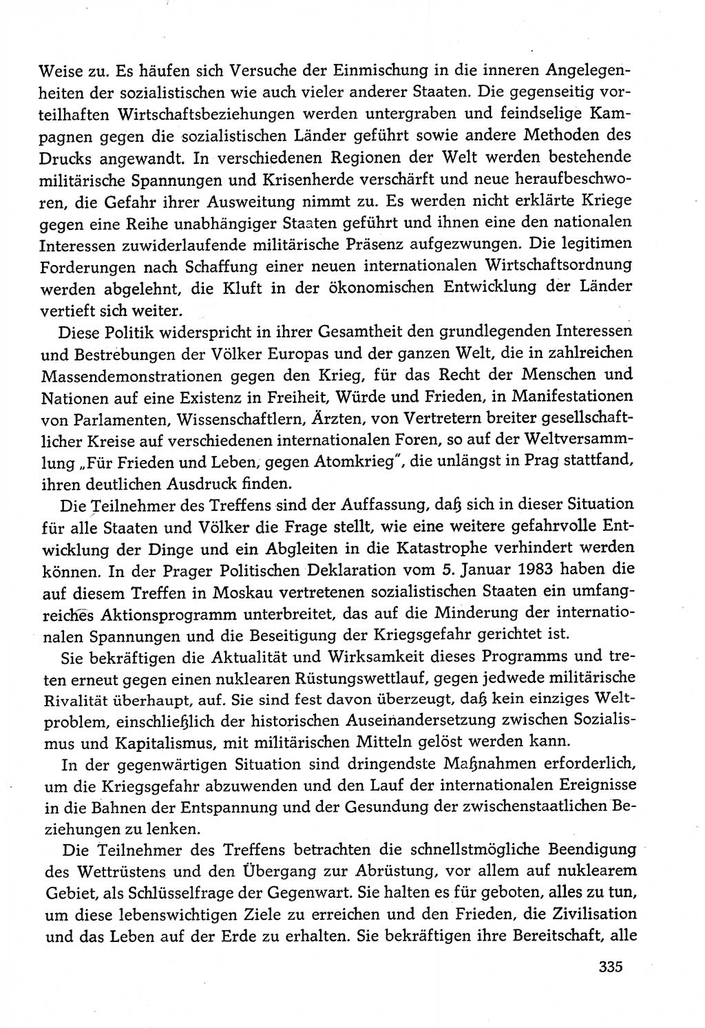 Dokumente der Sozialistischen Einheitspartei Deutschlands (SED) [Deutsche Demokratische Republik (DDR)] 1982-1983, Seite 335 (Dok. SED DDR 1982-1983, S. 335)