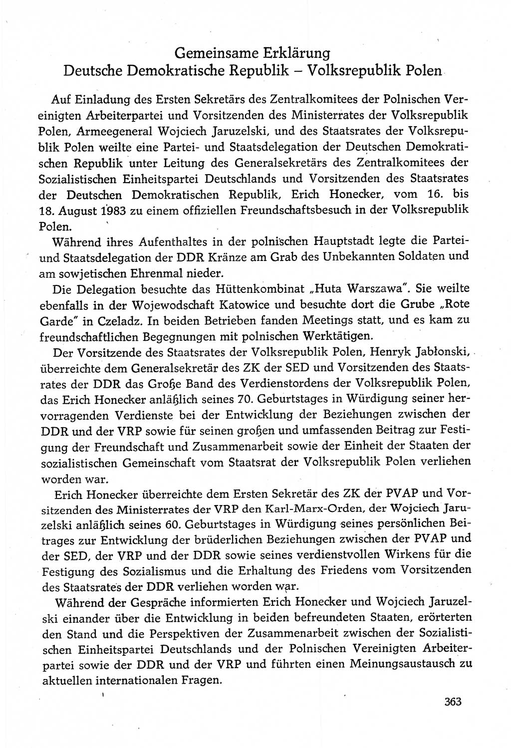 Dokumente der Sozialistischen Einheitspartei Deutschlands (SED) [Deutsche Demokratische Republik (DDR)] 1982-1983, Seite 363 (Dok. SED DDR 1982-1983, S. 363)