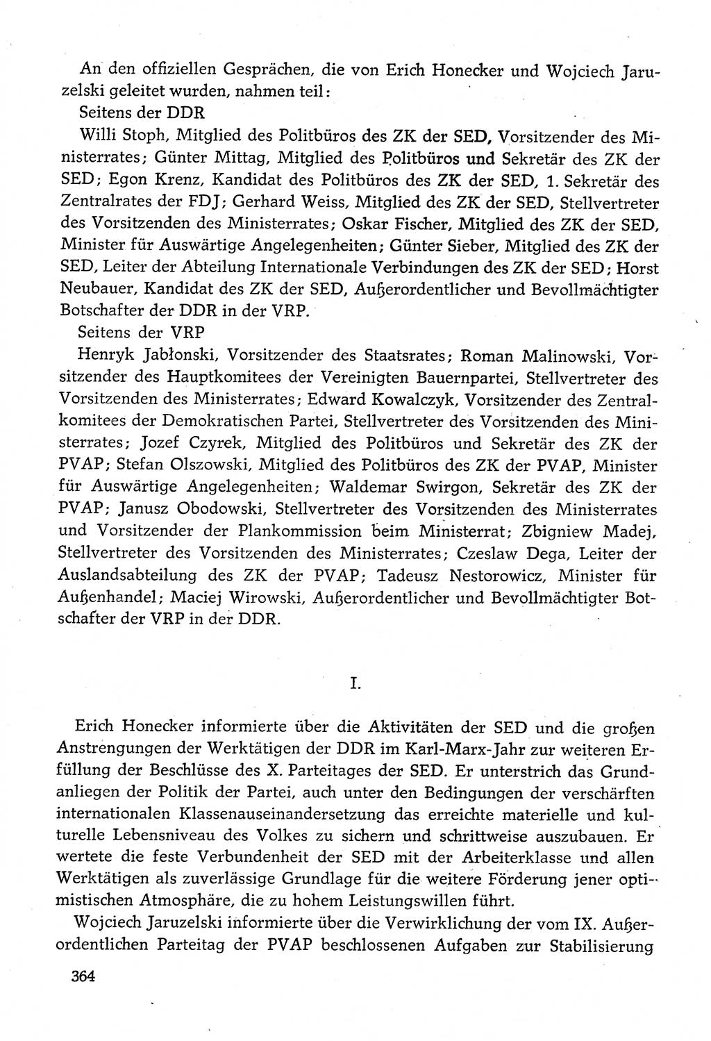 Dokumente der Sozialistischen Einheitspartei Deutschlands (SED) [Deutsche Demokratische Republik (DDR)] 1982-1983, Seite 364 (Dok. SED DDR 1982-1983, S. 364)