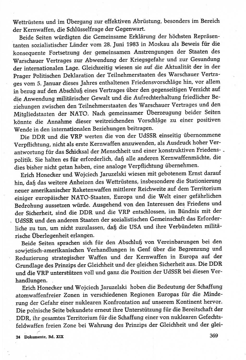 Dokumente der Sozialistischen Einheitspartei Deutschlands (SED) [Deutsche Demokratische Republik (DDR)] 1982-1983, Seite 369 (Dok. SED DDR 1982-1983, S. 369)