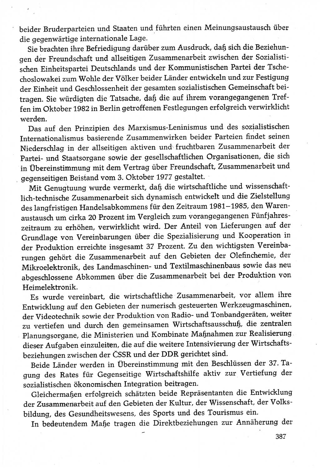 Dokumente der Sozialistischen Einheitspartei Deutschlands (SED) [Deutsche Demokratische Republik (DDR)] 1982-1983, Seite 387 (Dok. SED DDR 1982-1983, S. 387)