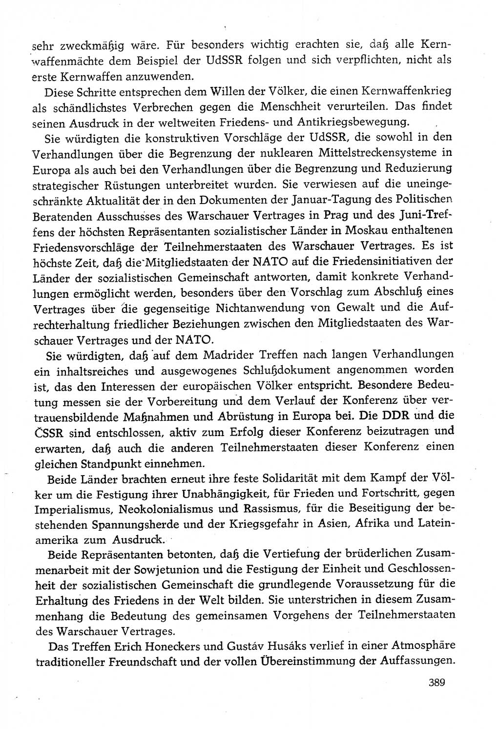 Dokumente der Sozialistischen Einheitspartei Deutschlands (SED) [Deutsche Demokratische Republik (DDR)] 1982-1983, Seite 389 (Dok. SED DDR 1982-1983, S. 389)