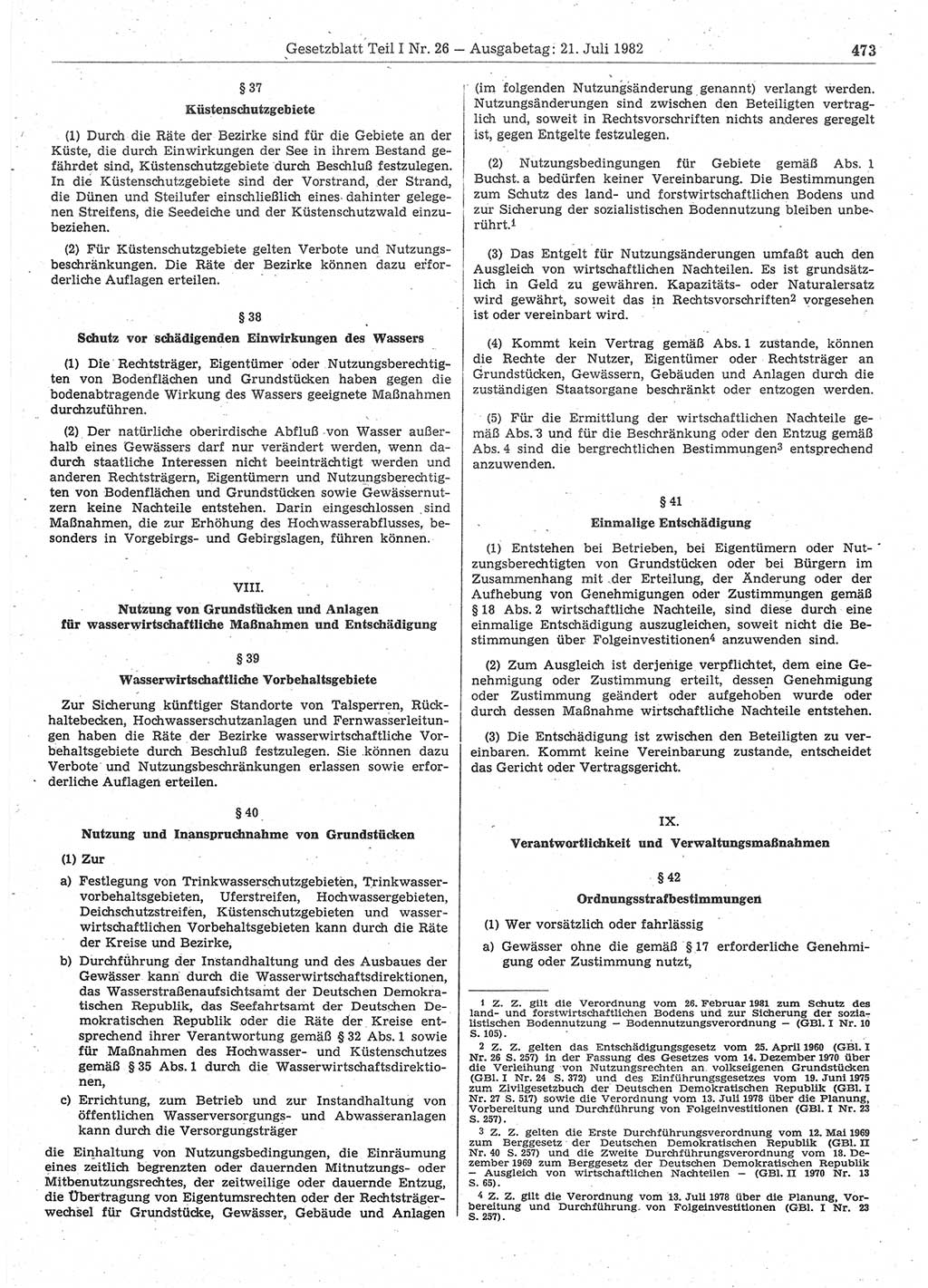 Gesetzblatt (GBl.) der Deutschen Demokratischen Republik (DDR) Teil Ⅰ 1982, Seite 473 (GBl. DDR Ⅰ 1982, S. 473)