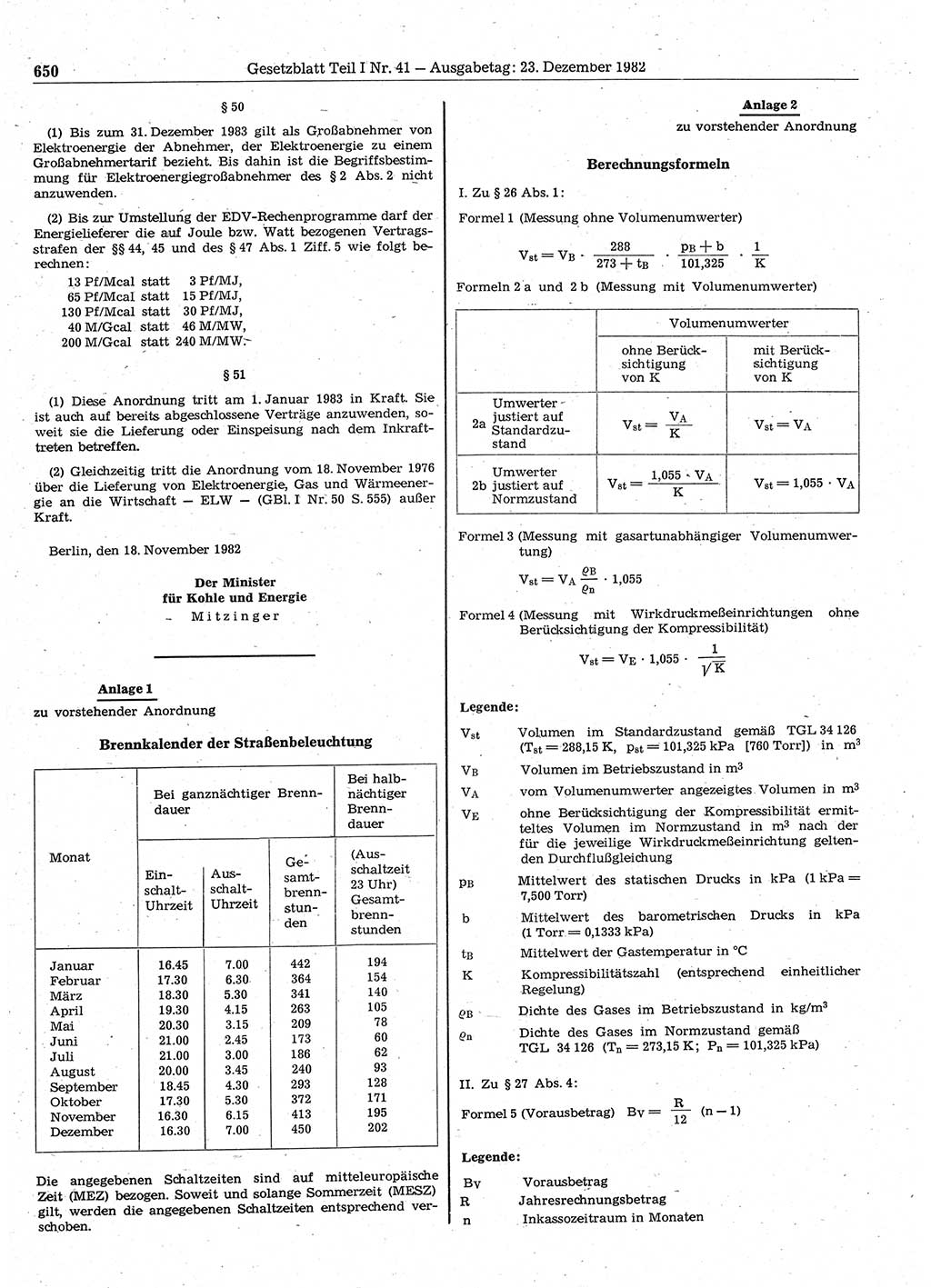 Gesetzblatt (GBl.) der Deutschen Demokratischen Republik (DDR) Teil Ⅰ 1982, Seite 650 (GBl. DDR Ⅰ 1982, S. 650)