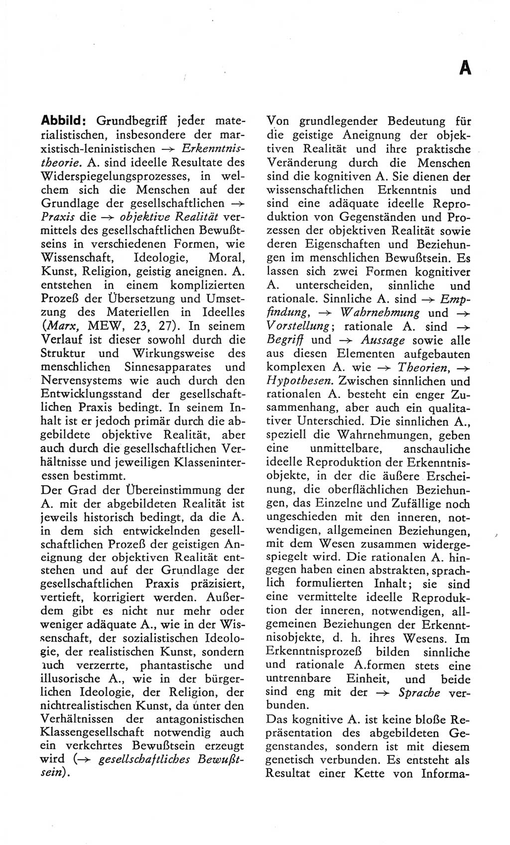 Kleines Wörterbuch der marxistisch-leninistischen Philosophie [Deutsche Demokratische Republik (DDR)] 1982, Seite 9 (Kl. Wb. ML Phil. DDR 1982, S. 9)