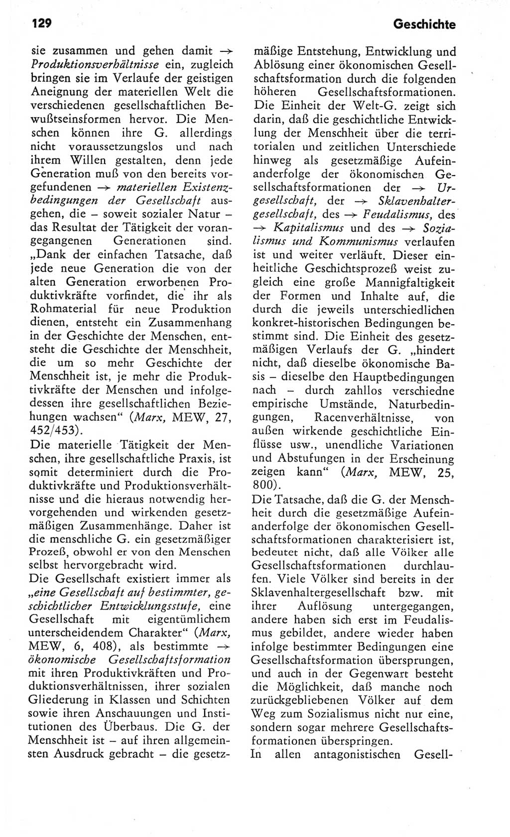 Kleines Wörterbuch der marxistisch-leninistischen Philosophie [Deutsche Demokratische Republik (DDR)] 1982, Seite 129 (Kl. Wb. ML Phil. DDR 1982, S. 129)