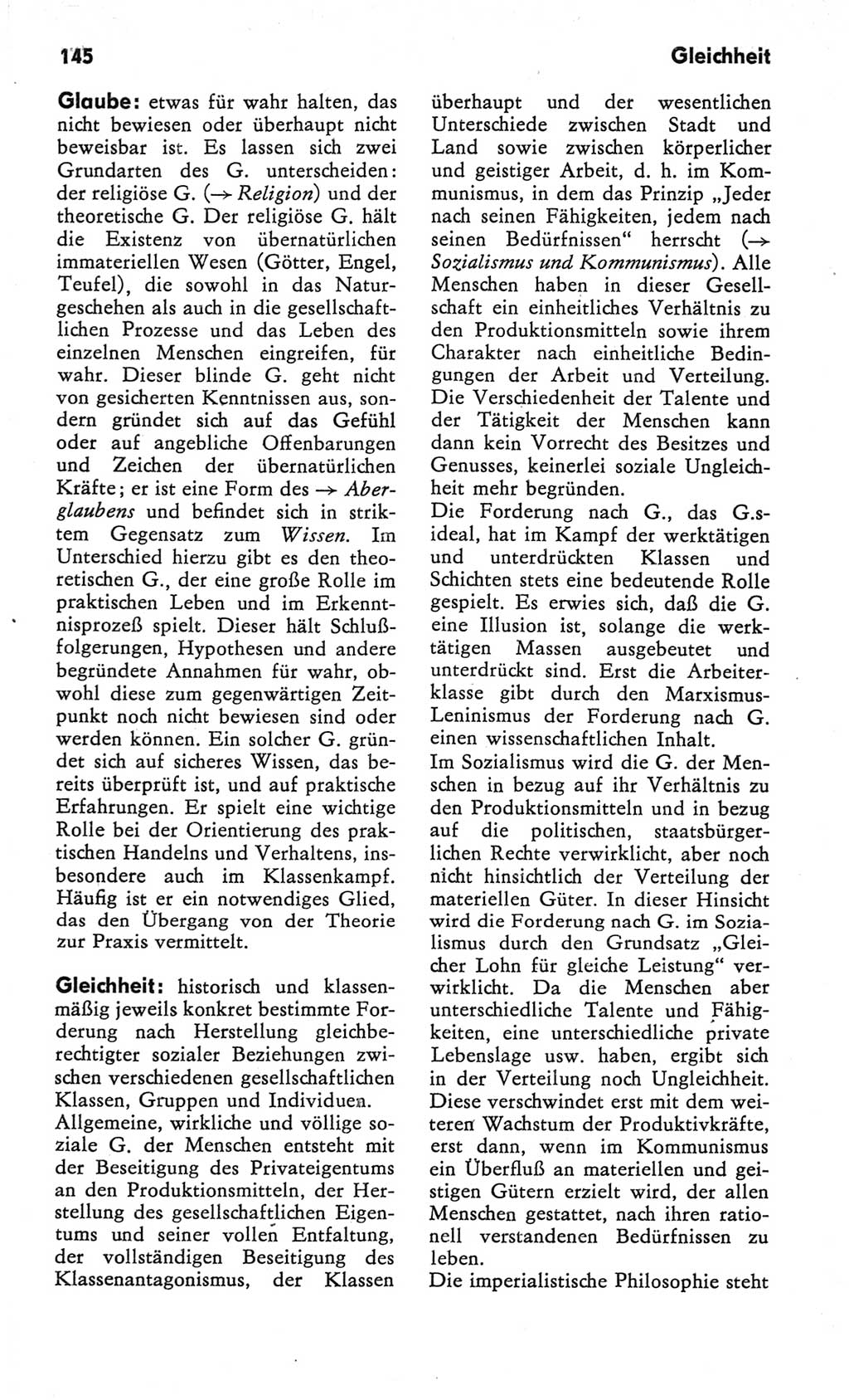 Kleines Wörterbuch der marxistisch-leninistischen Philosophie [Deutsche Demokratische Republik (DDR)] 1982, Seite 145 (Kl. Wb. ML Phil. DDR 1982, S. 145)