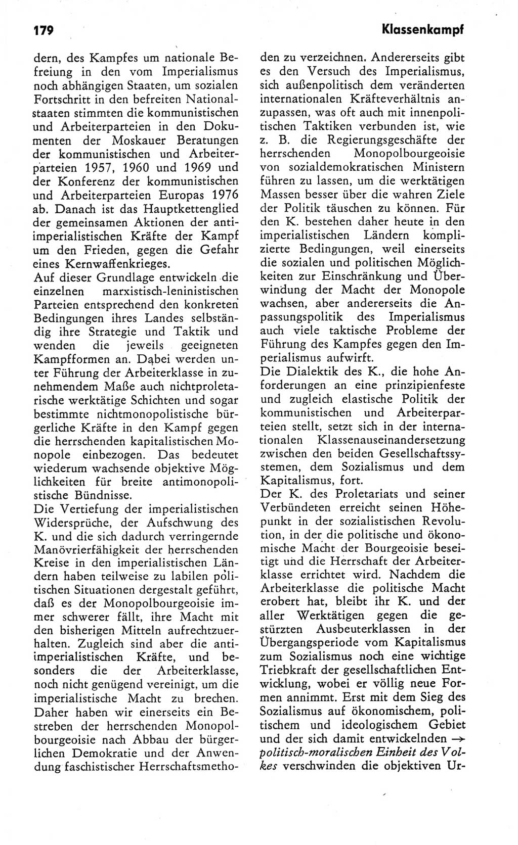 Kleines Wörterbuch der marxistisch-leninistischen Philosophie [Deutsche Demokratische Republik (DDR)] 1982, Seite 179 (Kl. Wb. ML Phil. DDR 1982, S. 179)