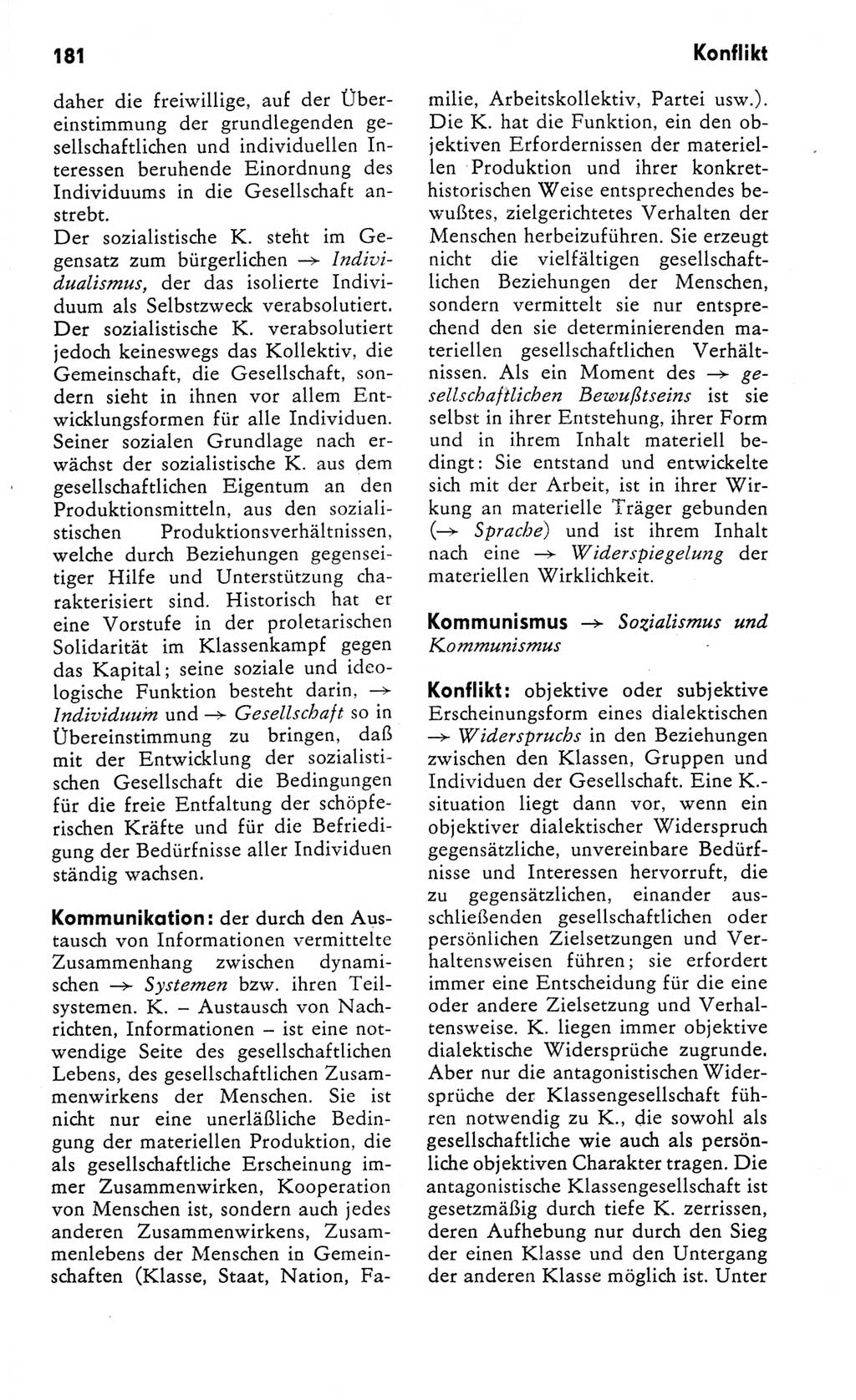 Kleines Wörterbuch der marxistisch-leninistischen Philosophie [Deutsche Demokratische Republik (DDR)] 1982, Seite 181 (Kl. Wb. ML Phil. DDR 1982, S. 181)