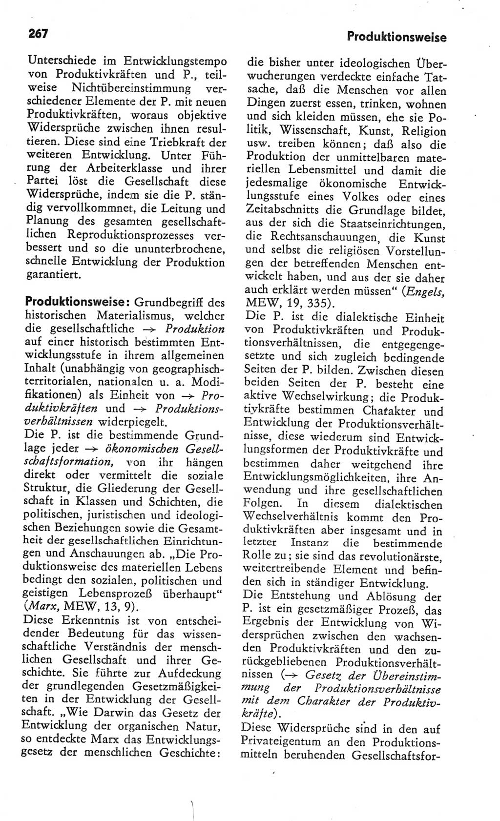 Kleines Wörterbuch der marxistisch-leninistischen Philosophie [Deutsche Demokratische Republik (DDR)] 1982, Seite 267 (Kl. Wb. ML Phil. DDR 1982, S. 267)