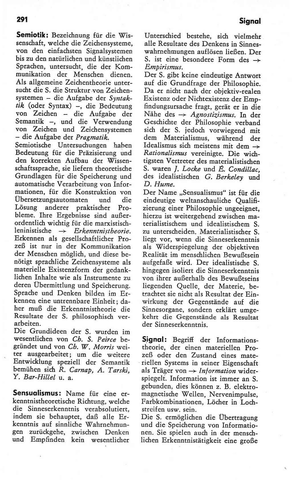 Kleines Wörterbuch der marxistisch-leninistischen Philosophie [Deutsche Demokratische Republik (DDR)] 1982, Seite 291 (Kl. Wb. ML Phil. DDR 1982, S. 291)