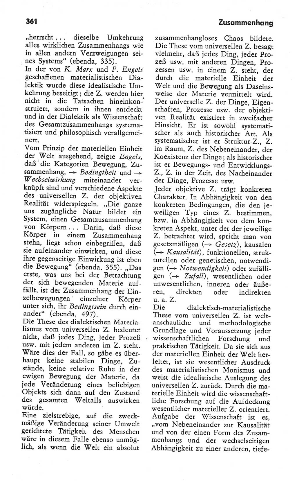 Kleines Wörterbuch der marxistisch-leninistischen Philosophie [Deutsche Demokratische Republik (DDR)] 1982, Seite 361 (Kl. Wb. ML Phil. DDR 1982, S. 361)