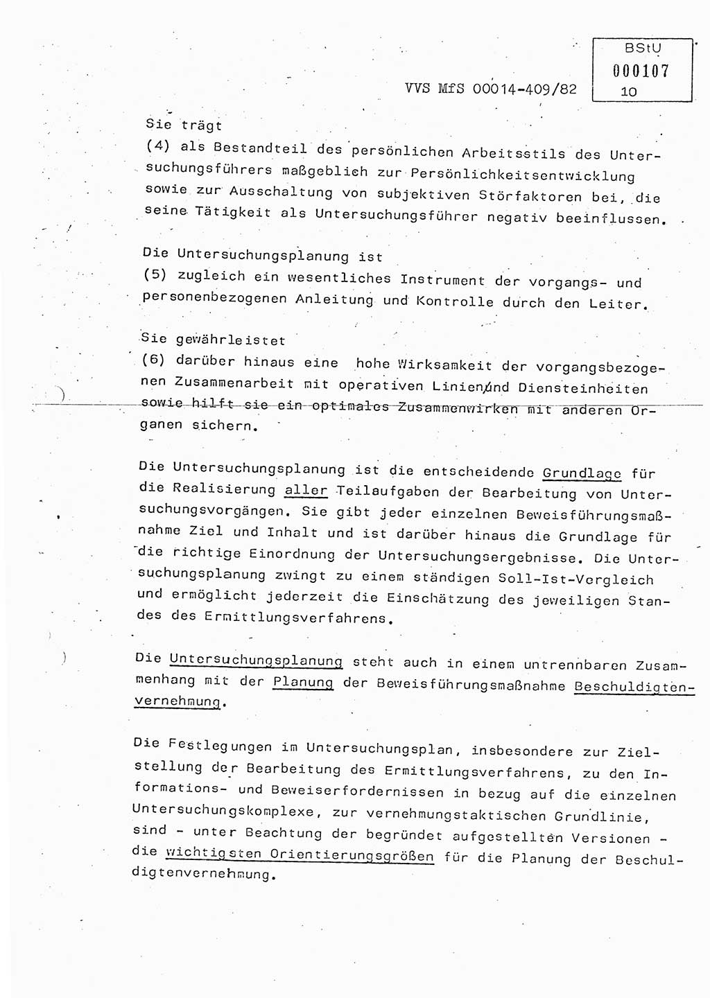 Lektion Ministerium für Staatssicherheit (MfS) [Deutsche Demokratische Republik (DDR)], Hauptabteilung (HA) Ⅸ, Vertrauliche Verschlußsache (VVS) o014-409/82, Berlin 1982, Seite 10 (Lekt. MfS DDR HA Ⅸ VVS o014-409/82 1982, S. 10)