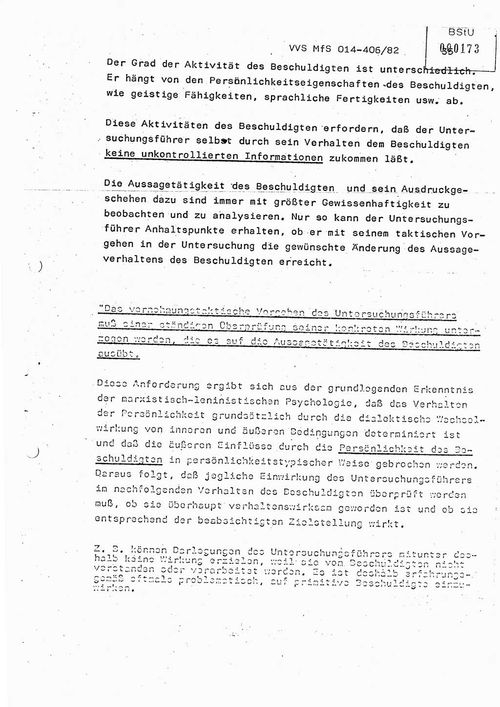 Lektion Ministerium für Staatssicherheit (MfS) [Deutsche Demokratische Republik (DDR)], Hauptabteilung (HA) Ⅸ, Vertrauliche Verschlußsache (VVS) o014-406/82, Berlin 1982, Seite 35 (Lekt. MfS DDR HA Ⅸ VVS o014-406/82 1982, S. 35)