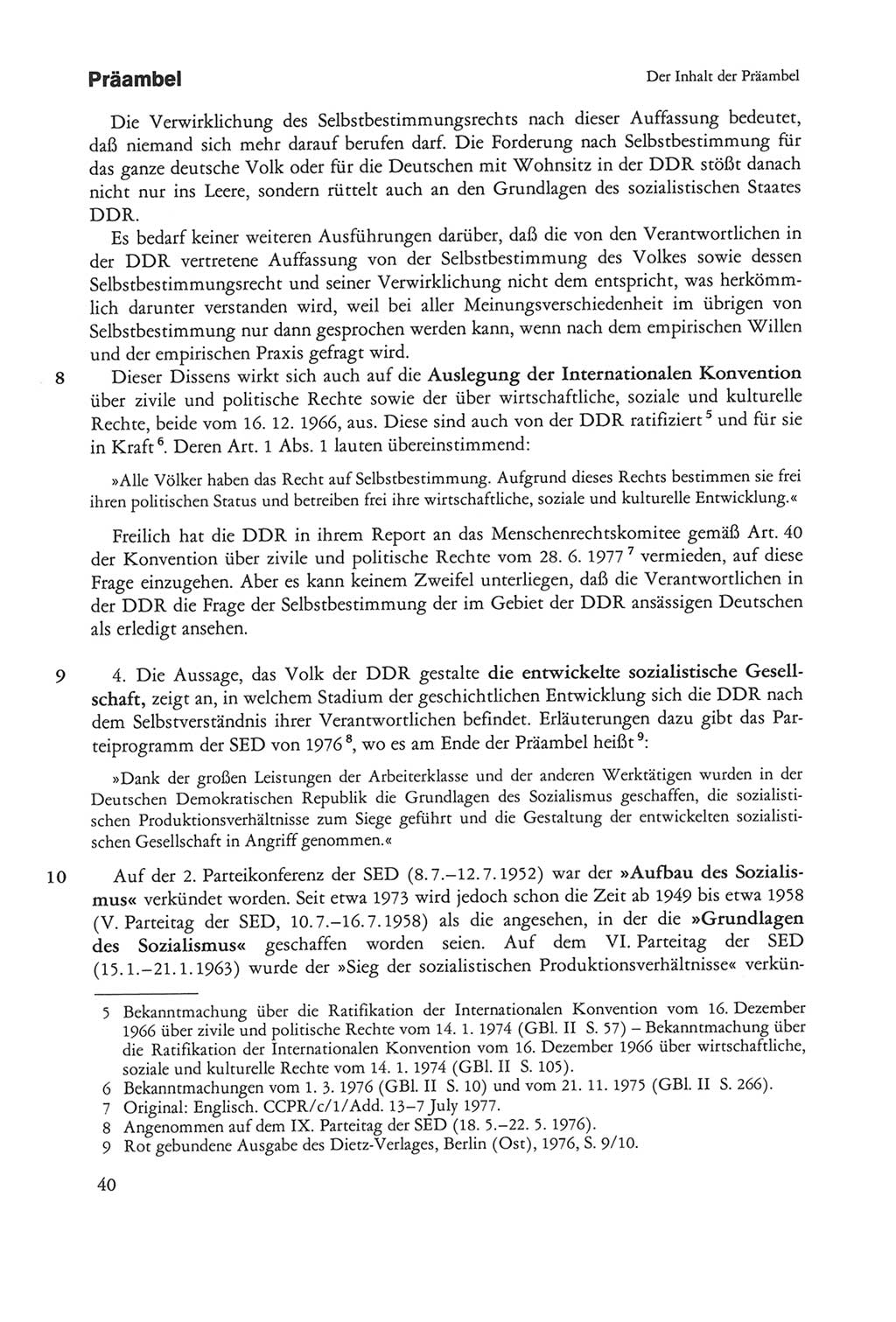 Die sozialistische Verfassung der Deutschen Demokratischen Republik (DDR), Kommentar 1982, Seite 40 (Soz. Verf. DDR Komm. 1982, S. 40)
