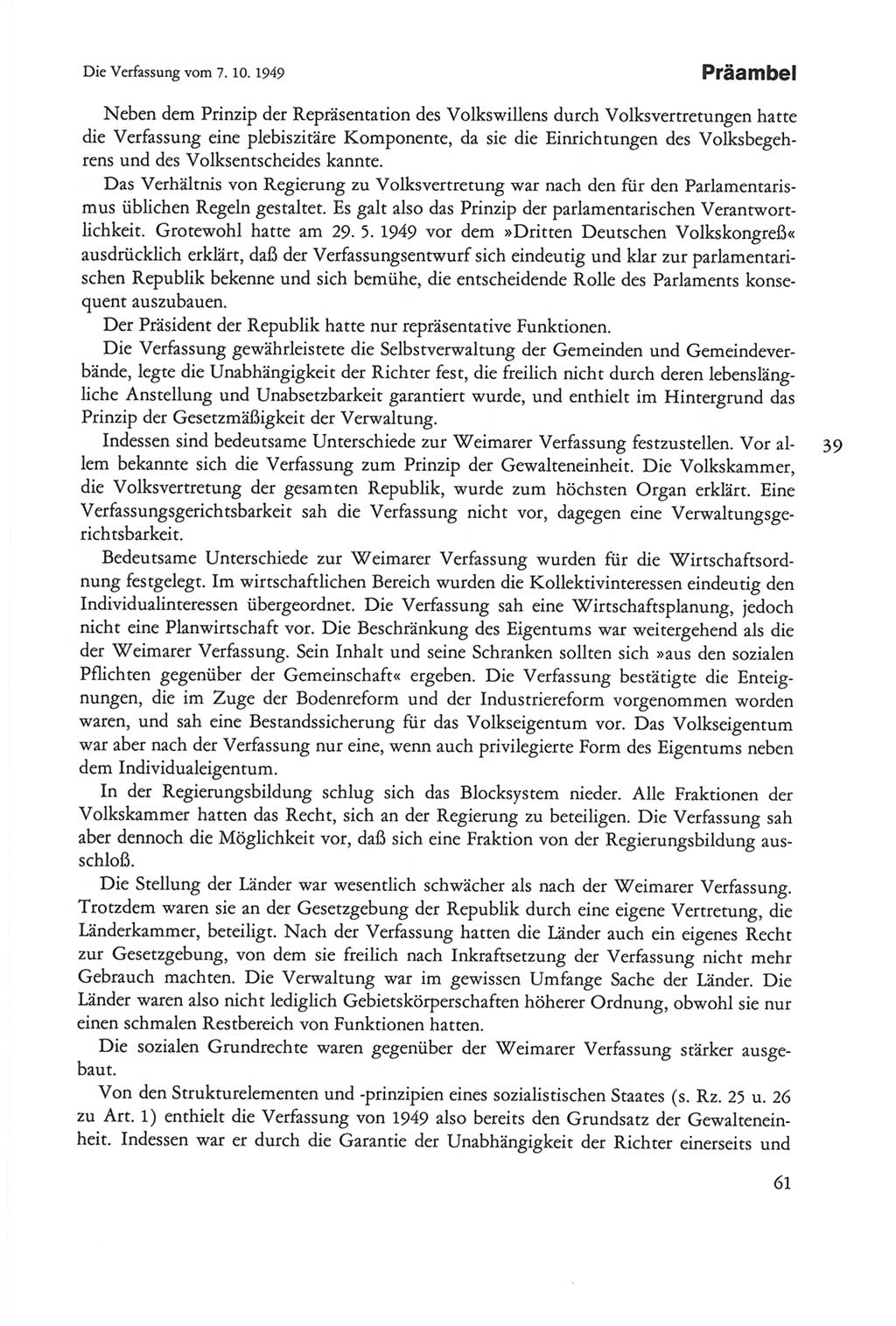 Die sozialistische Verfassung der Deutschen Demokratischen Republik (DDR), Kommentar 1982, Seite 61 (Soz. Verf. DDR Komm. 1982, S. 61)