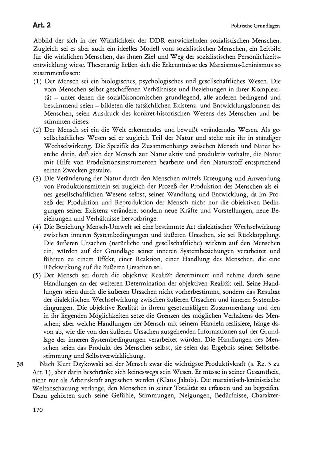 Die sozialistische Verfassung der Deutschen Demokratischen Republik (DDR), Kommentar 1982, Seite 170 (Soz. Verf. DDR Komm. 1982, S. 170)