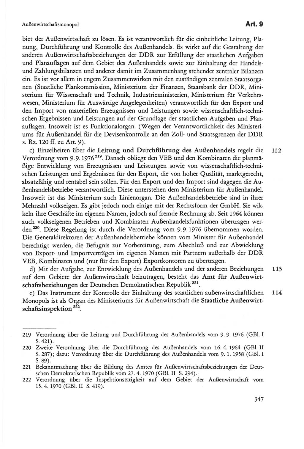 Die sozialistische Verfassung der Deutschen Demokratischen Republik (DDR), Kommentar 1982, Seite 347 (Soz. Verf. DDR Komm. 1982, S. 347)