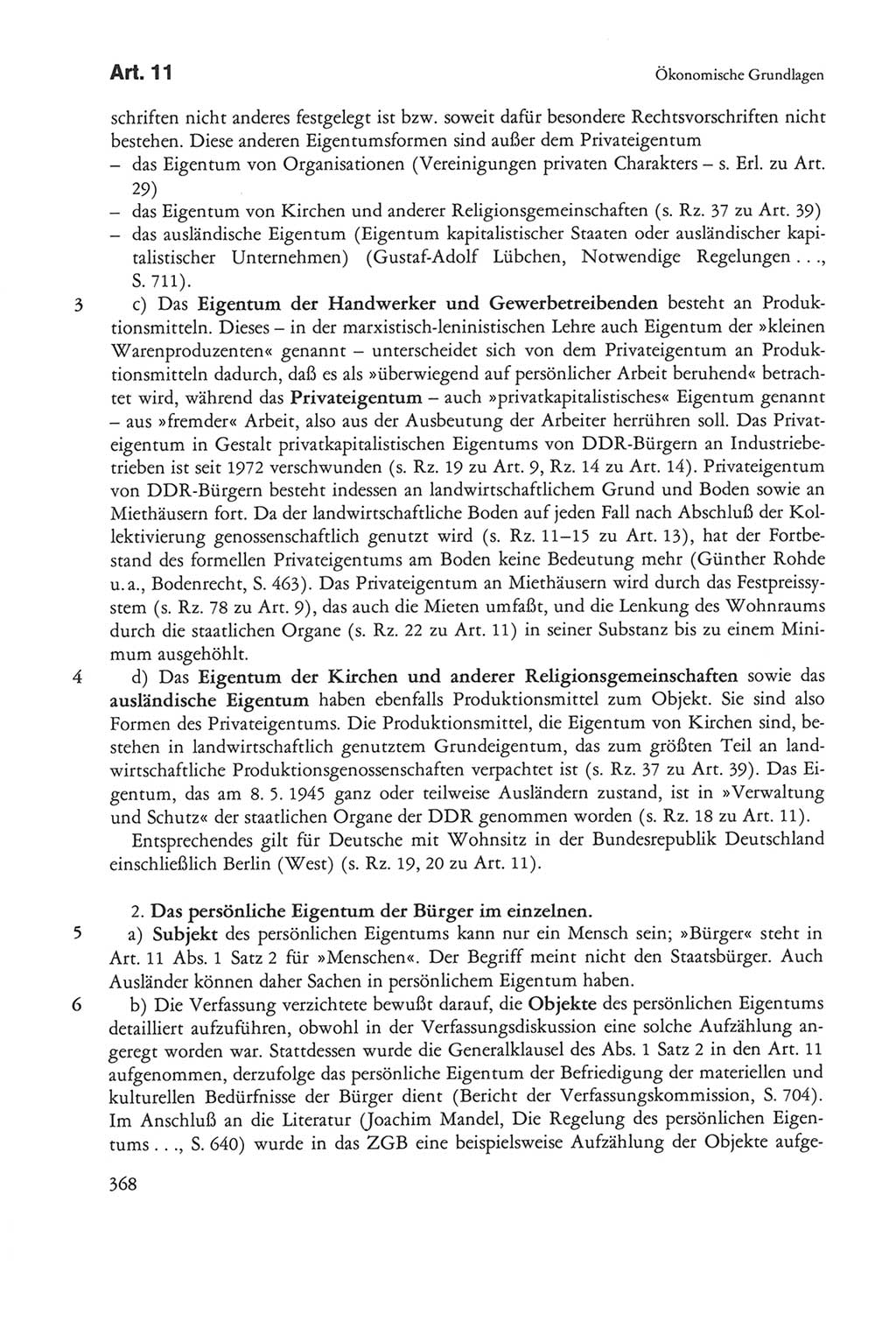 Die sozialistische Verfassung der Deutschen Demokratischen Republik (DDR), Kommentar 1982, Seite 368 (Soz. Verf. DDR Komm. 1982, S. 368)