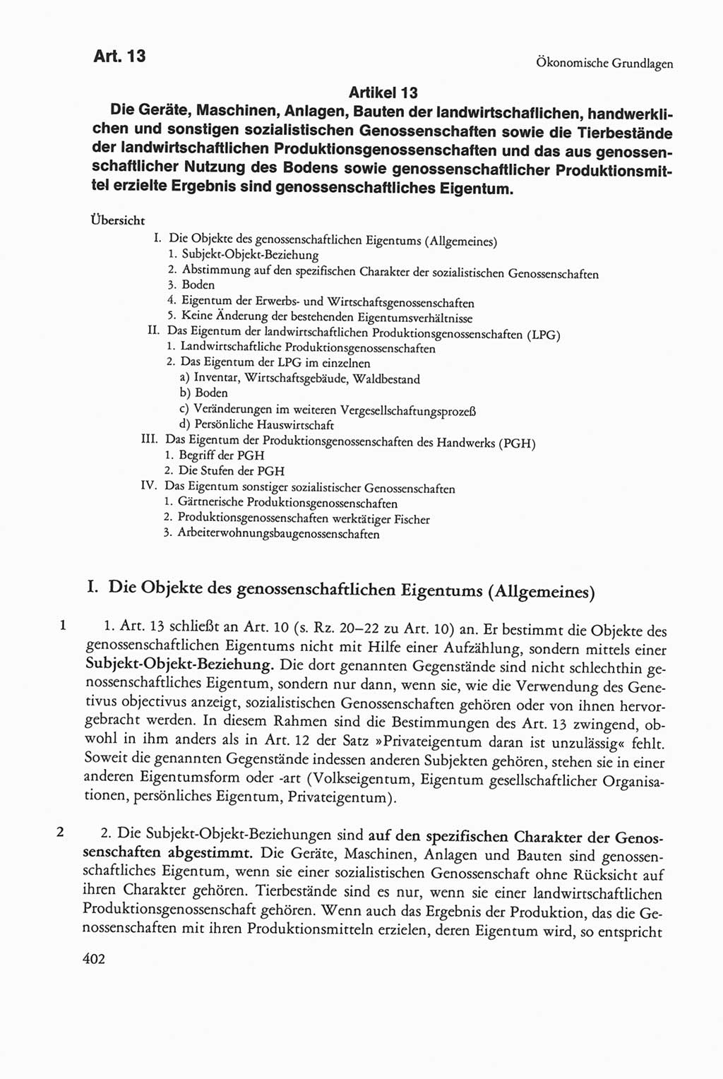 Die sozialistische Verfassung der Deutschen Demokratischen Republik (DDR), Kommentar 1982, Seite 402 (Soz. Verf. DDR Komm. 1982, S. 402)