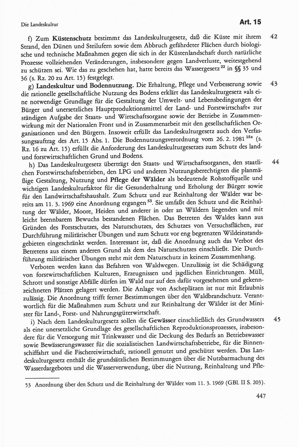 Die sozialistische Verfassung der Deutschen Demokratischen Republik (DDR), Kommentar 1982, Seite 447 (Soz. Verf. DDR Komm. 1982, S. 447)