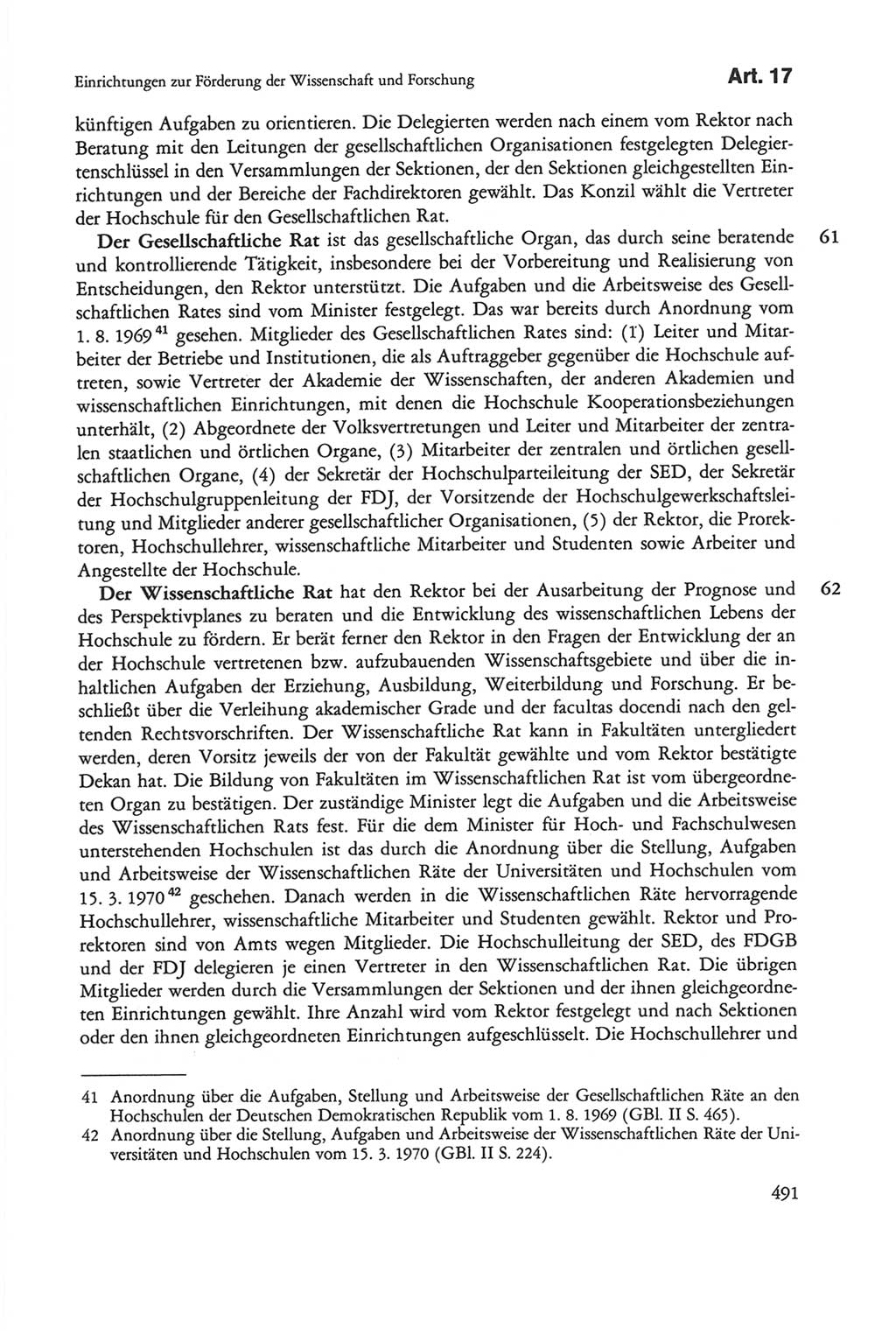 Die sozialistische Verfassung der Deutschen Demokratischen Republik (DDR), Kommentar 1982, Seite 491 (Soz. Verf. DDR Komm. 1982, S. 491)