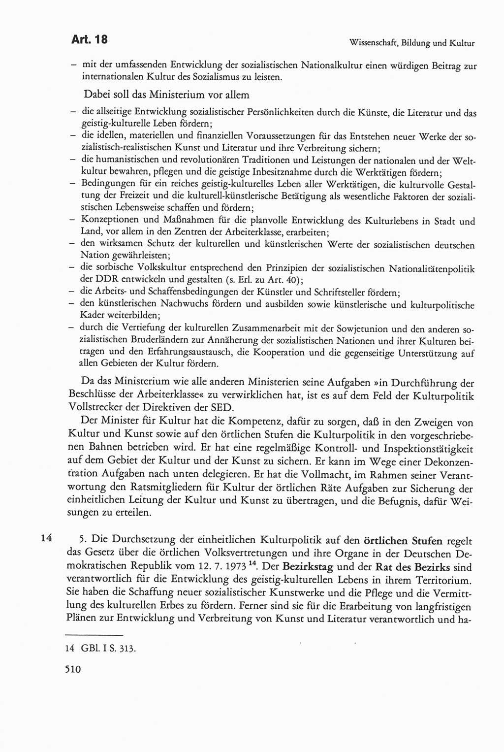 Die sozialistische Verfassung der Deutschen Demokratischen Republik (DDR), Kommentar 1982, Seite 510 (Soz. Verf. DDR Komm. 1982, S. 510)