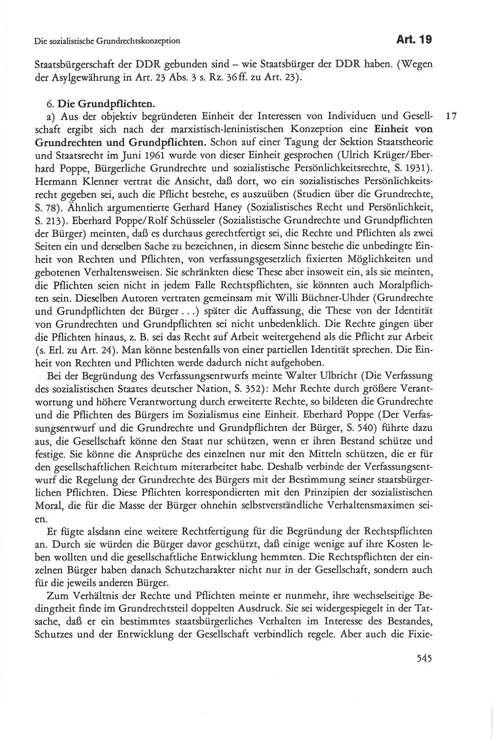 Die sozialistische Verfassung der Deutschen Demokratischen Republik (DDR), Kommentar 1982, Seite 545 (Soz. Verf. DDR Komm. 1982, S. 545)