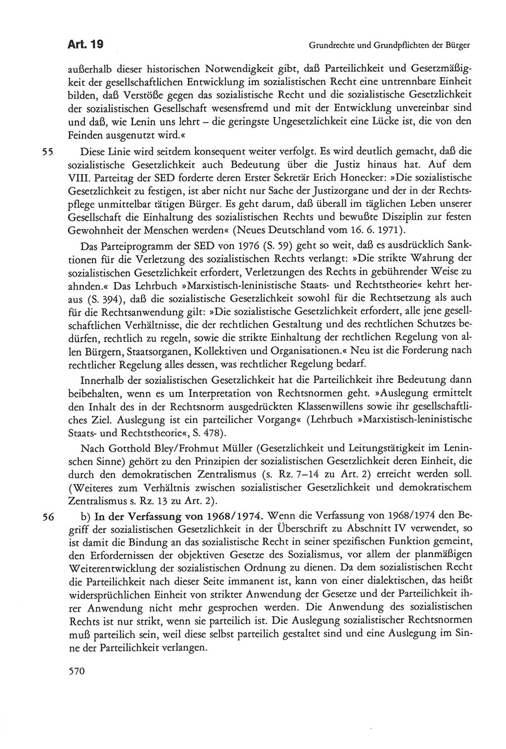 Die sozialistische Verfassung der Deutschen Demokratischen Republik (DDR), Kommentar 1982, Seite 570 (Soz. Verf. DDR Komm. 1982, S. 570)
