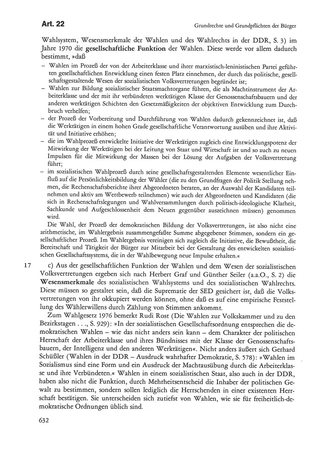 Die sozialistische Verfassung der Deutschen Demokratischen Republik (DDR), Kommentar 1982, Seite 632 (Soz. Verf. DDR Komm. 1982, S. 632)