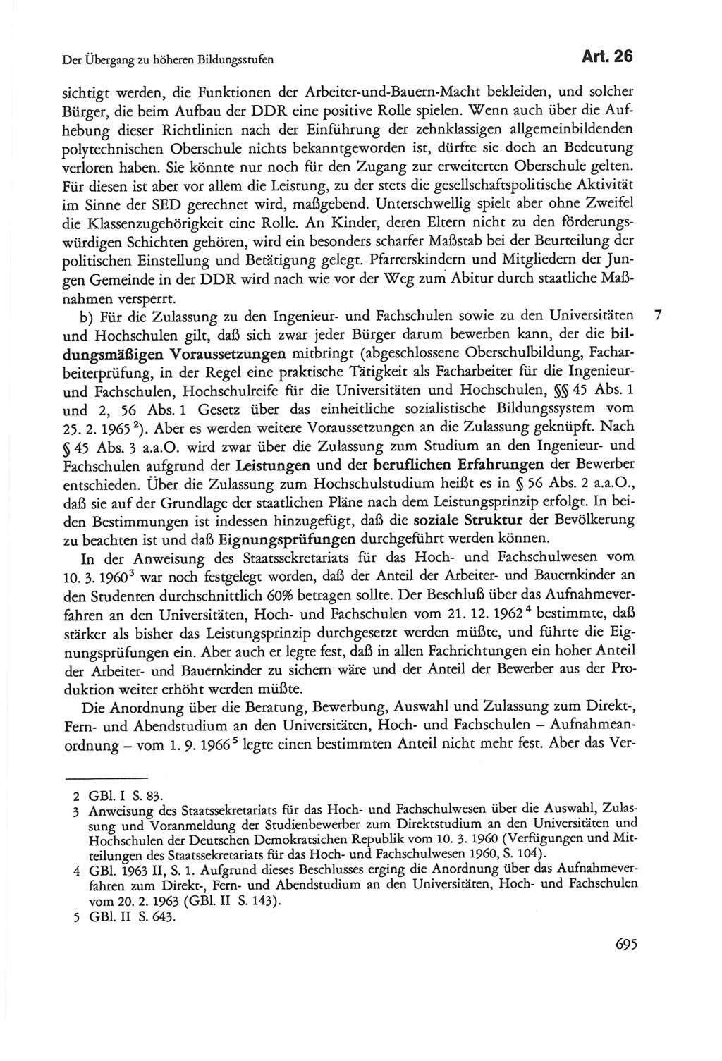 Die sozialistische Verfassung der Deutschen Demokratischen Republik (DDR), Kommentar 1982, Seite 695 (Soz. Verf. DDR Komm. 1982, S. 695)