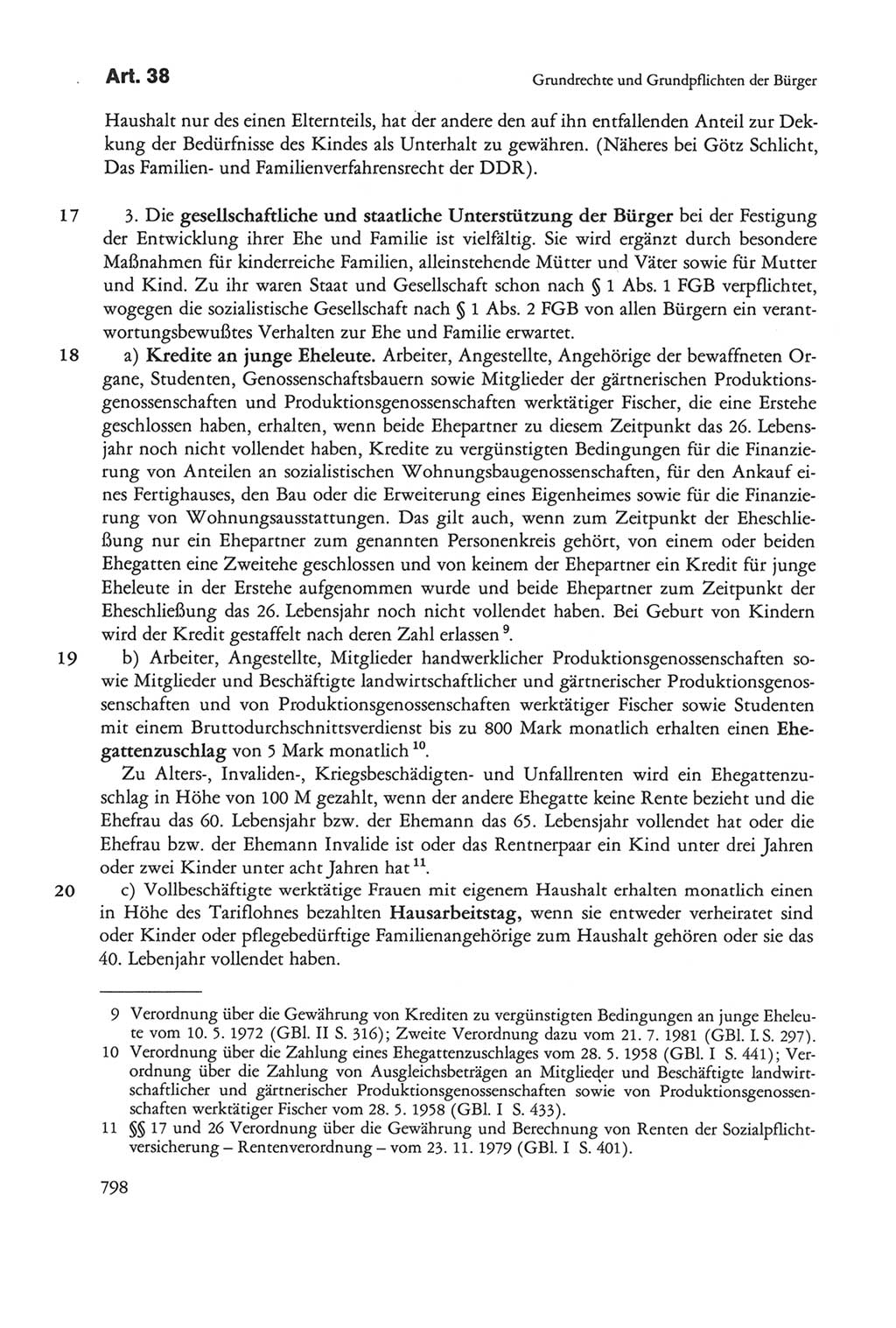 Die sozialistische Verfassung der Deutschen Demokratischen Republik (DDR), Kommentar 1982, Seite 798 (Soz. Verf. DDR Komm. 1982, S. 798)