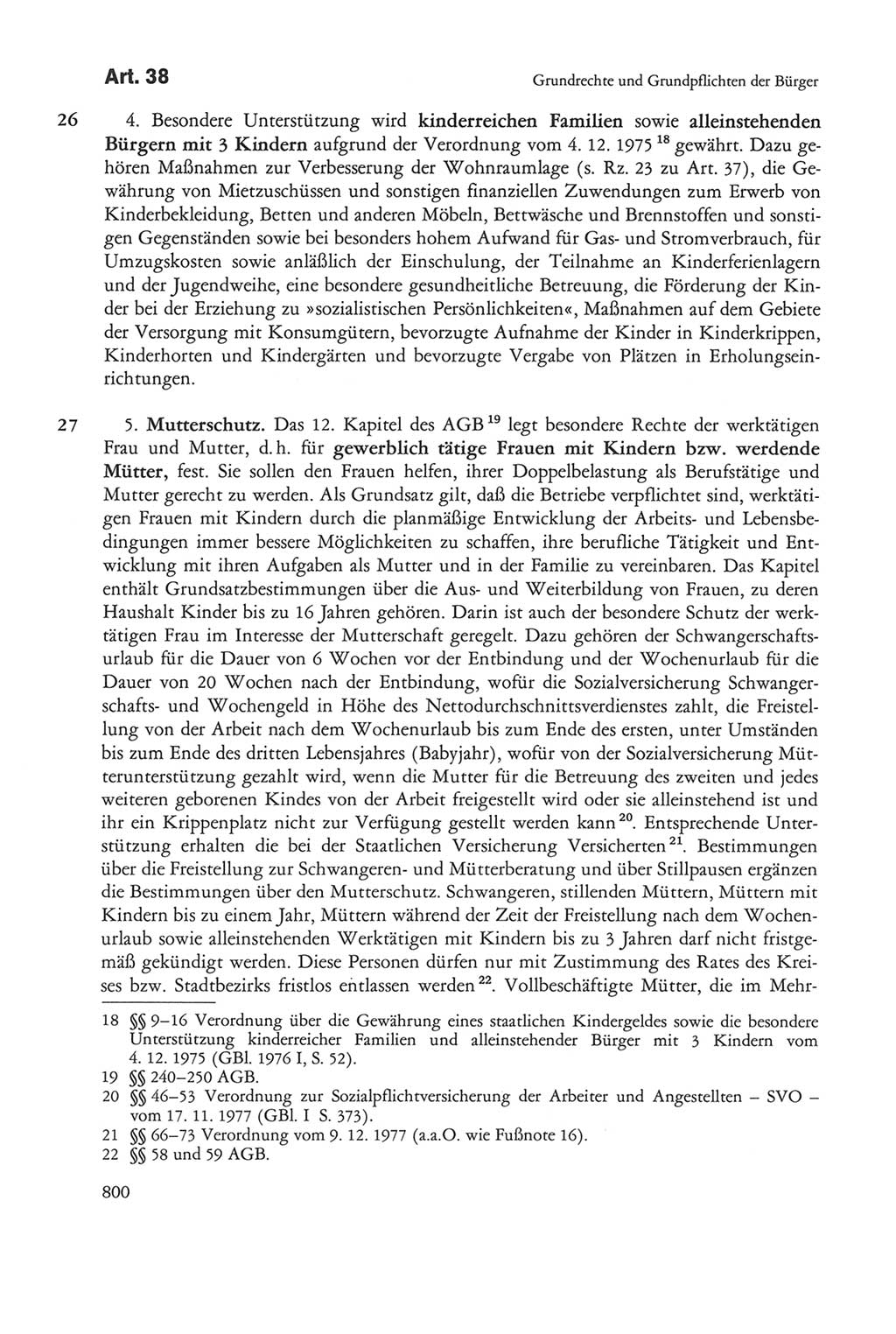 Die sozialistische Verfassung der Deutschen Demokratischen Republik (DDR), Kommentar 1982, Seite 800 (Soz. Verf. DDR Komm. 1982, S. 800)
