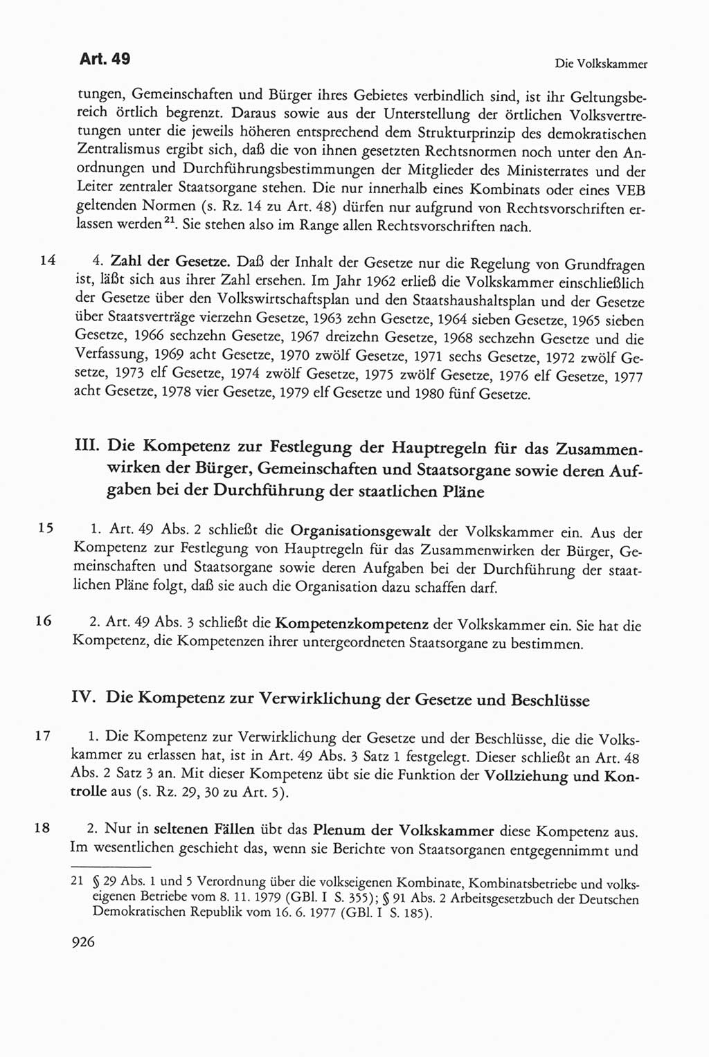 Die sozialistische Verfassung der Deutschen Demokratischen Republik (DDR), Kommentar 1982, Seite 926 (Soz. Verf. DDR Komm. 1982, S. 926)
